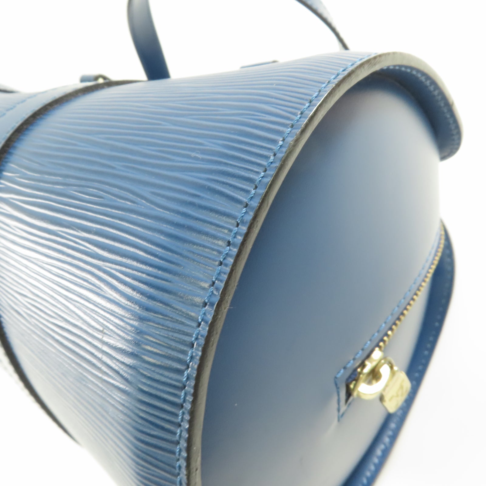 LOUIS VUITTON 【激減優惠】Epi Soufflot金扣手挽袋藍色