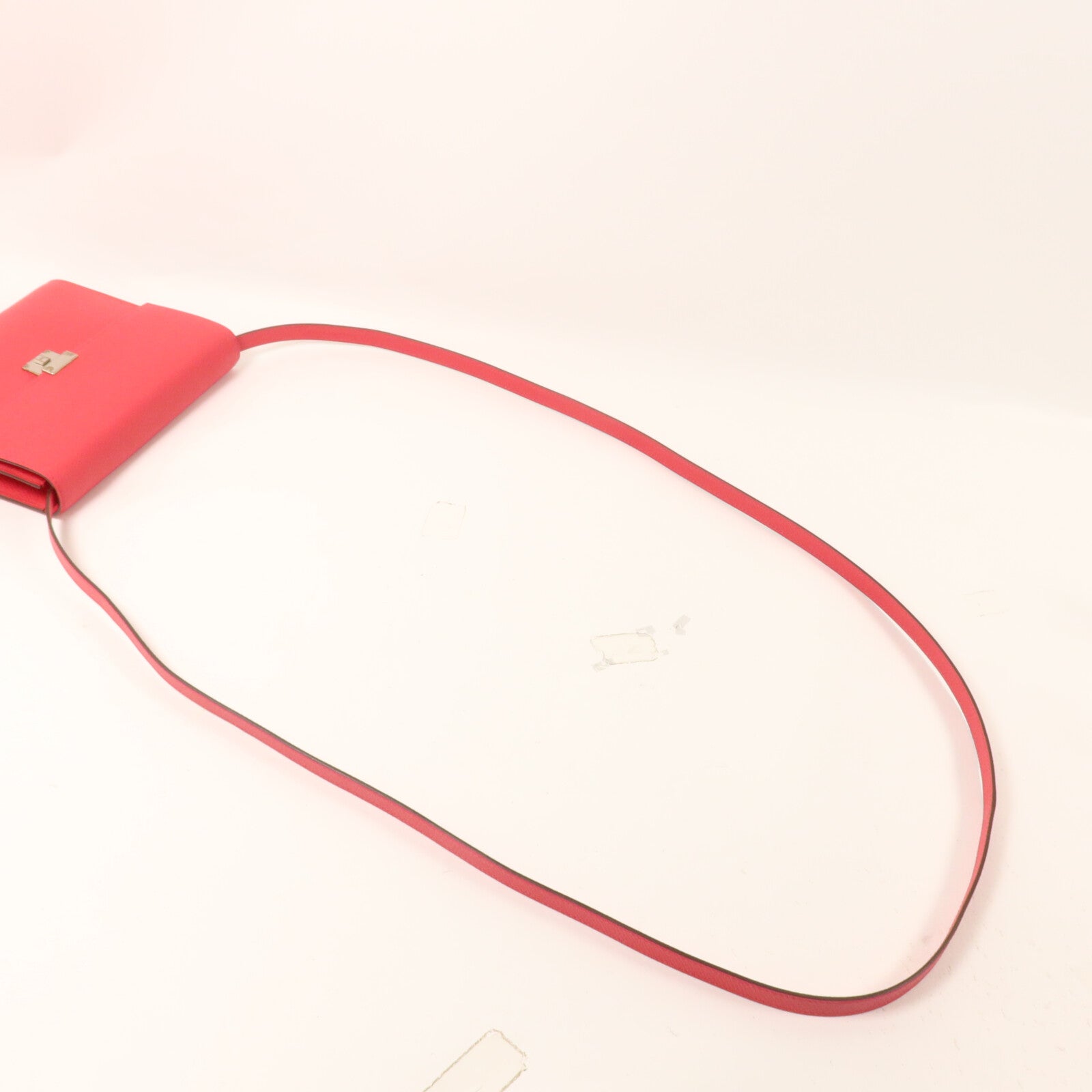 HERMES Epsom皮革Clic 16肩背袋Rose Extreme