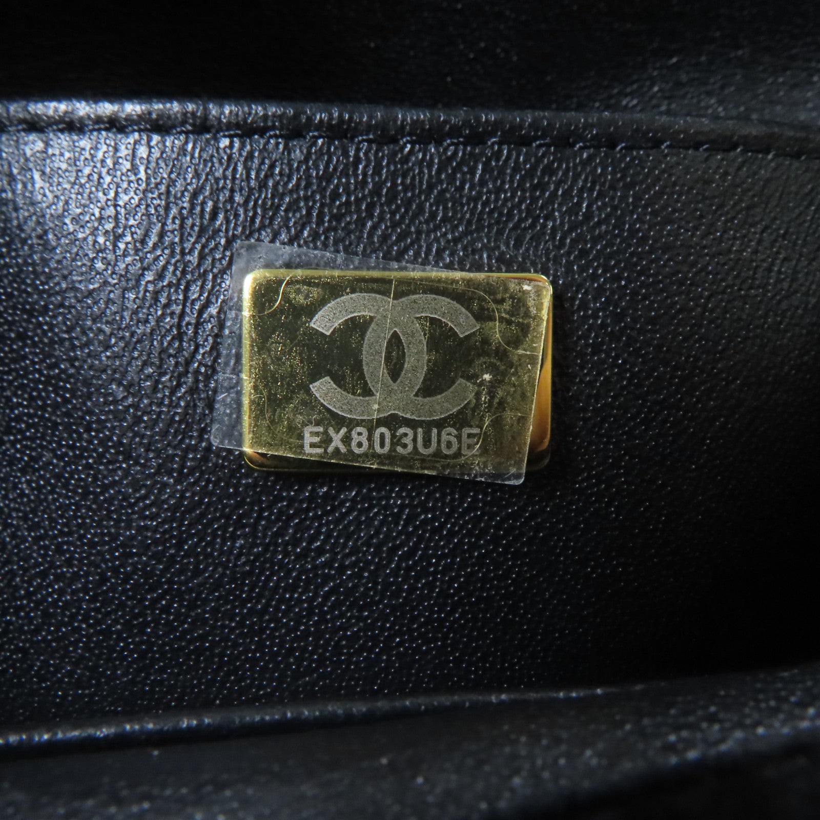 CHANEL 天鵝絨Crystal CC Mini Flap金扣鏈帶肩背袋黑色