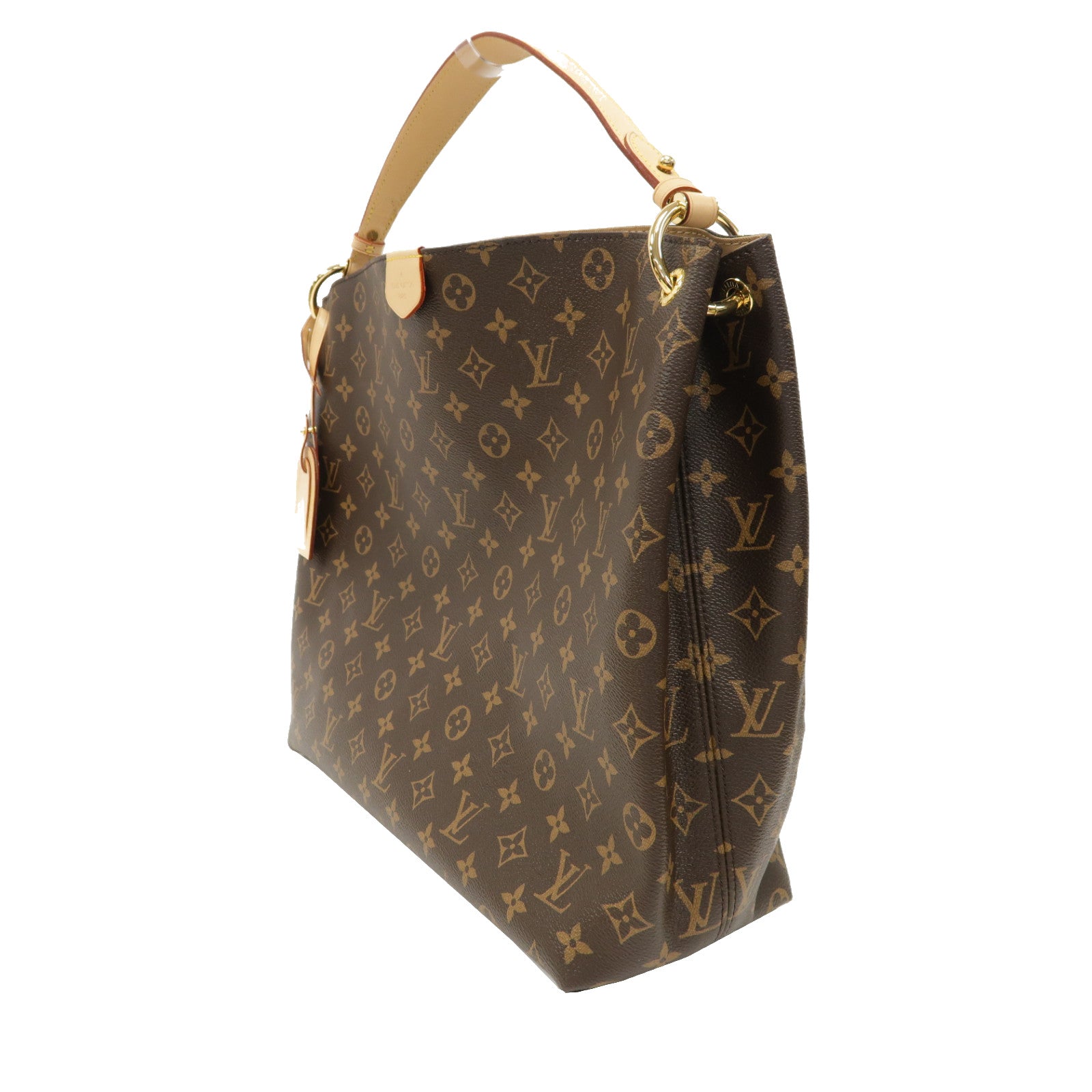 LOUIS VUITTON Monogram Graceful MM金扣肩背袋啡色