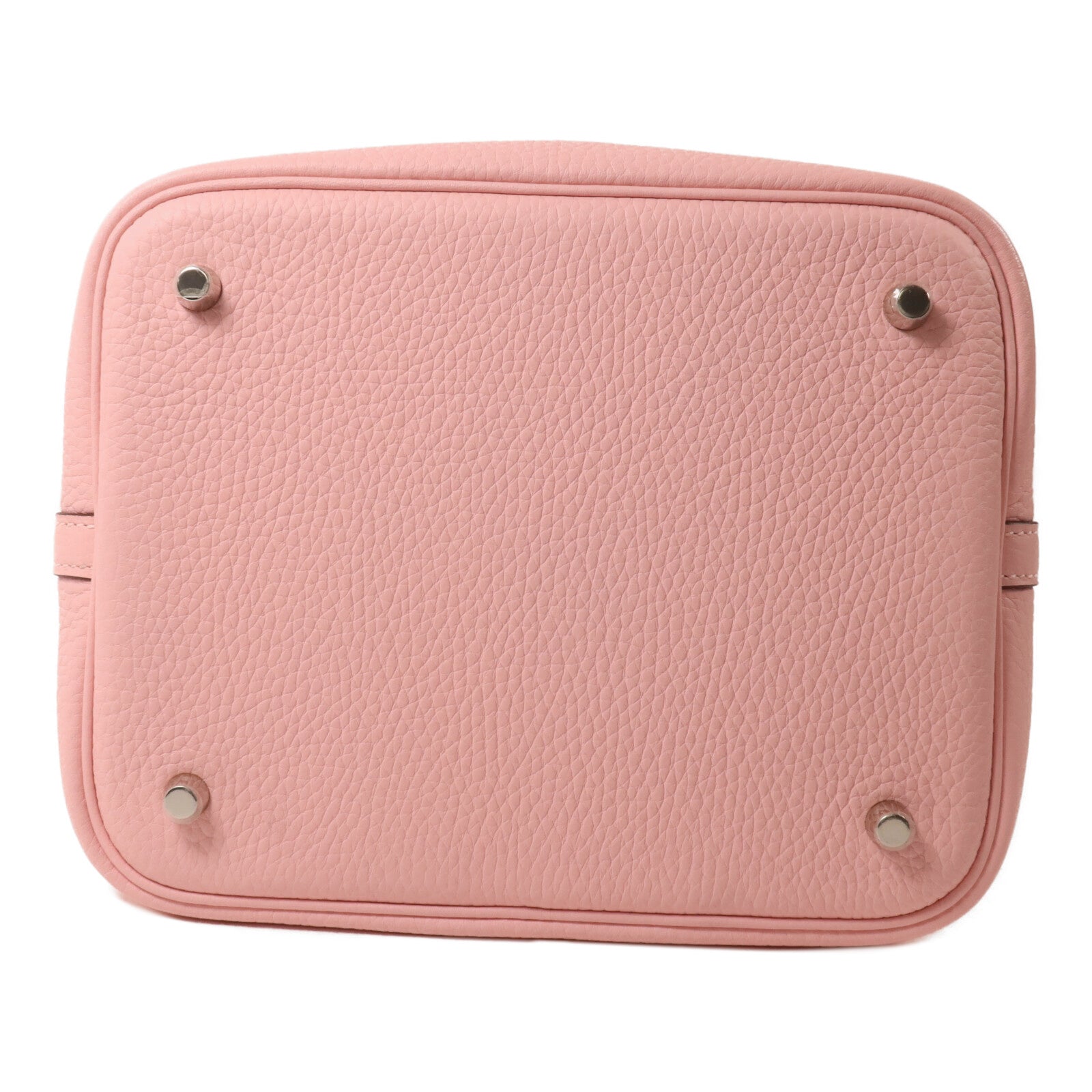 HERMES Clemence皮革Picotin MM扣手挽袋Rose Sakura