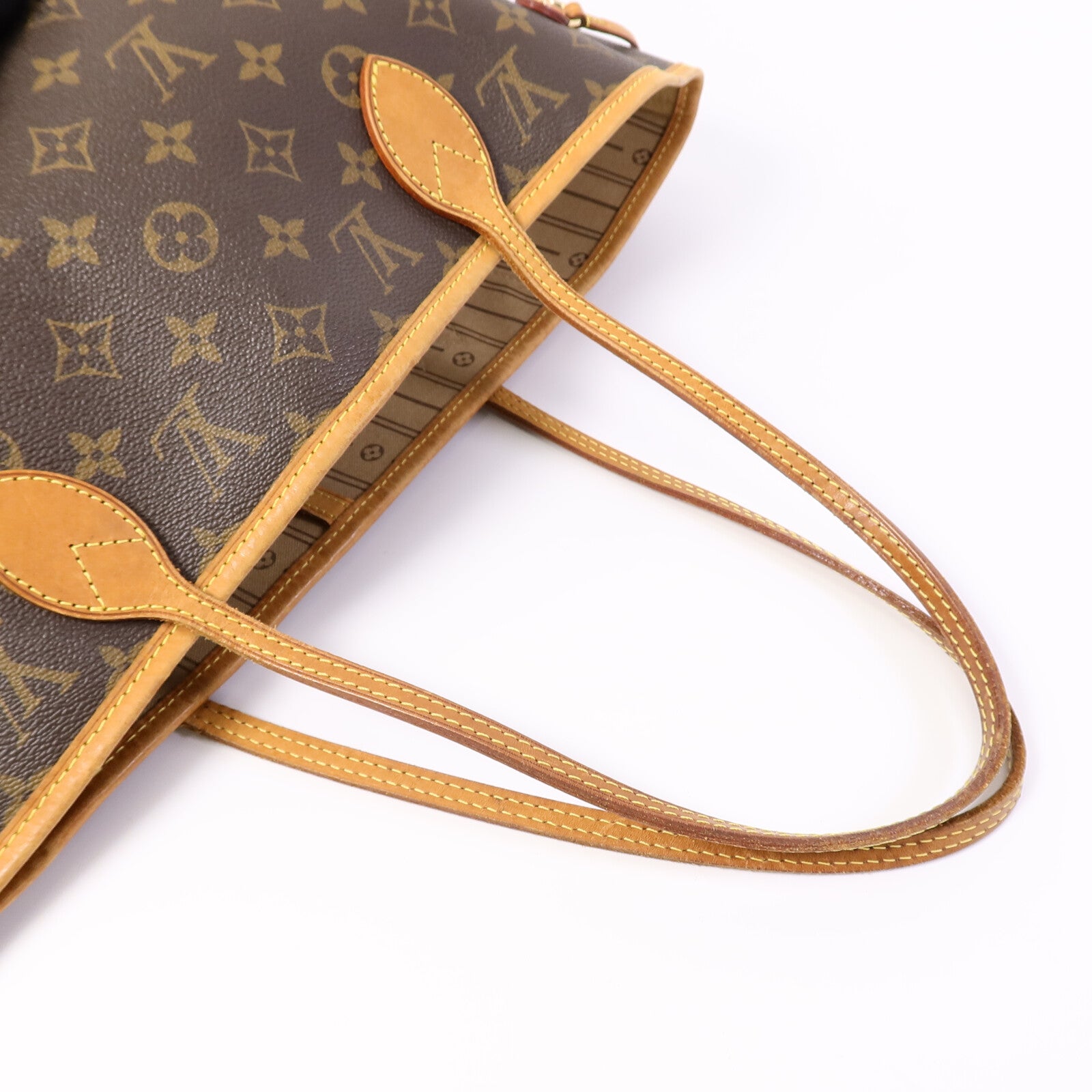 LOUIS VUITTON Monogram Neverfull MM金扣手挽袋