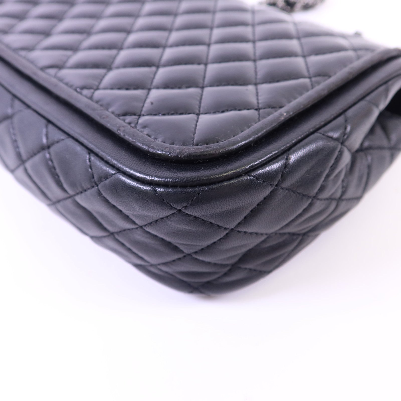CHANEL 漆皮皮革Chain Shoulder Bag銀扣鏈帶肩背袋