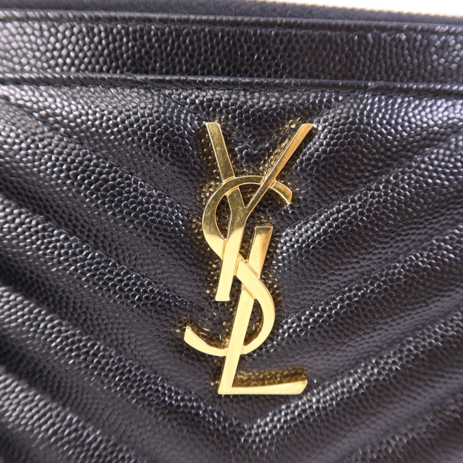 YVES SAINT LAURENT 牛皮皮革Clutch Bag金扣手拿包