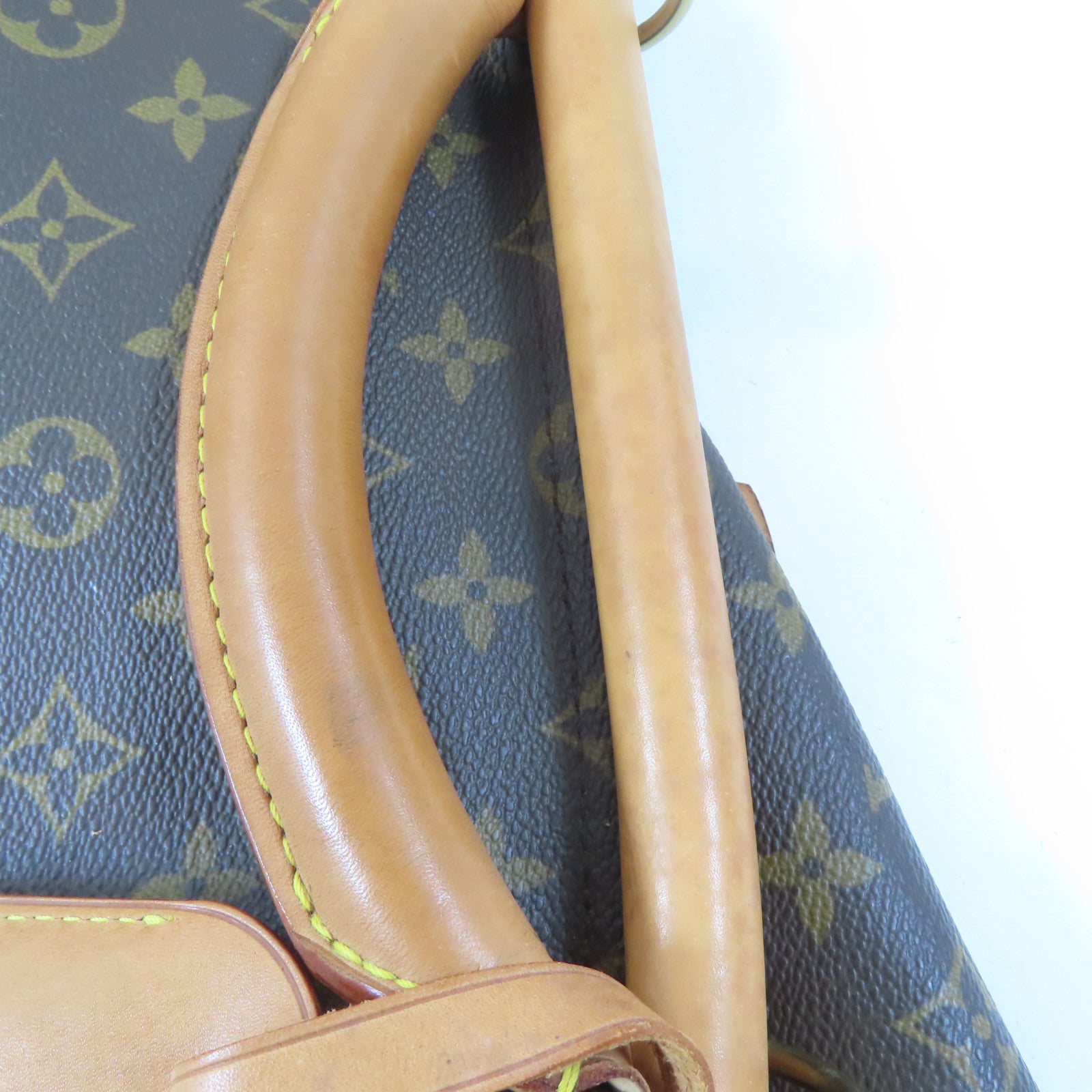 LOUIS VUITTON Monogram Hunting Bag金扣手挽肩背兩用袋啡色