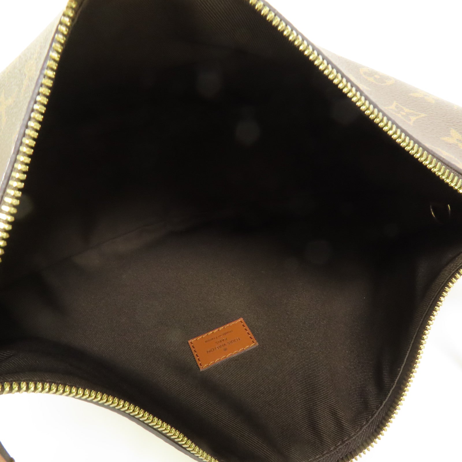 LOUIS VUITTON Monogram Reverse Loop Hobo金扣手挽肩背兩用袋棕色