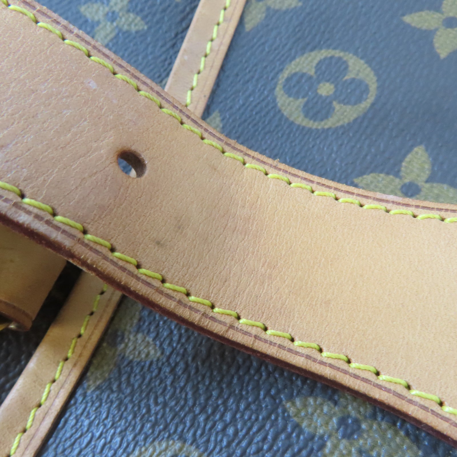 LOUIS VUITTON Monogram Hunting Bag金扣手挽肩背兩用袋啡色