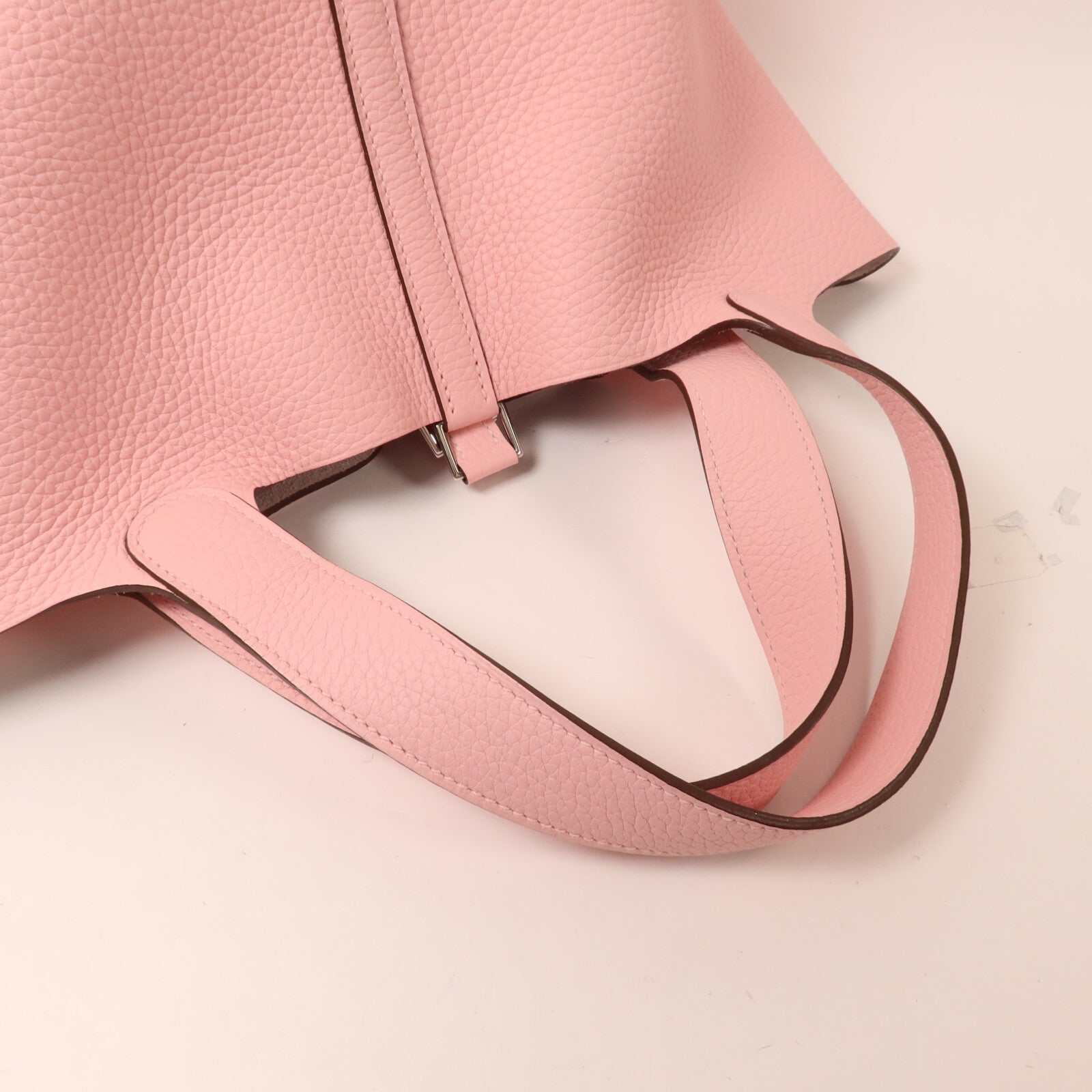 HERMES Clemence皮革Picotin MM扣手挽袋Rose Sakura
