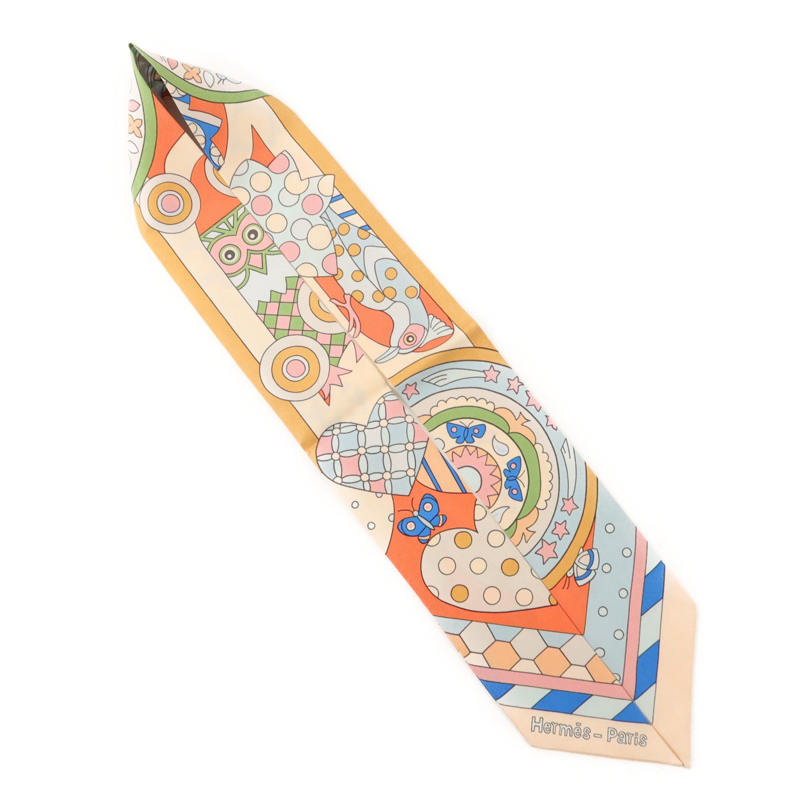 HERMES 絲質Twilly絲巾