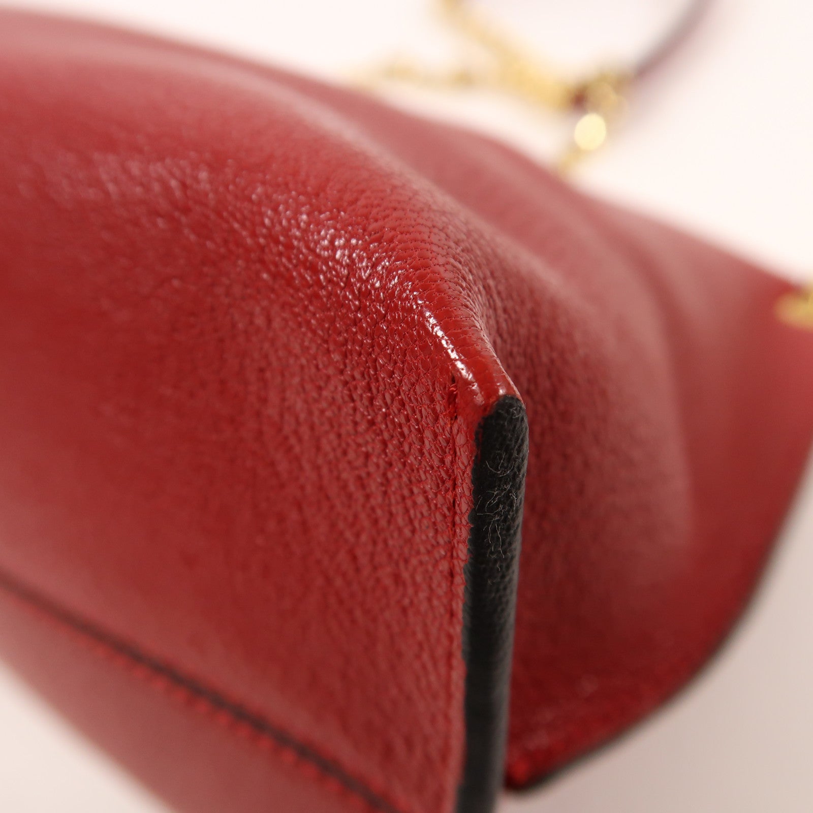 LOEWE 牛皮皮革Avenue金扣鏈帶肩背袋