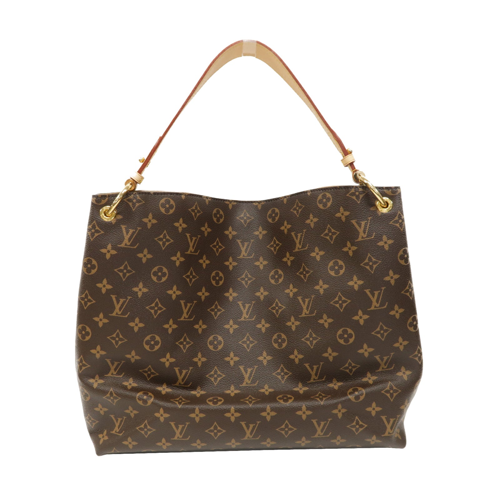 LOUIS VUITTON Monogram Graceful MM金扣肩背袋啡色