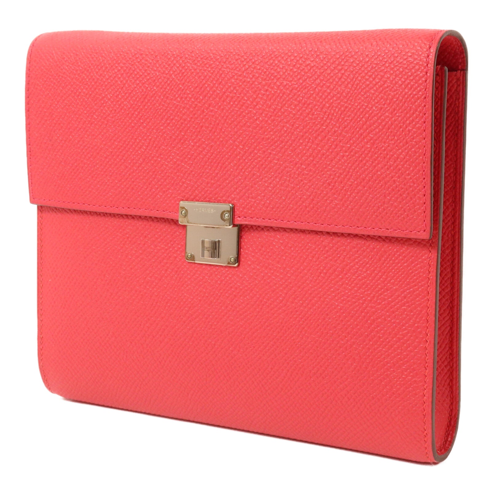 HERMES Epsom皮革Clic 16肩背袋Rose Extreme