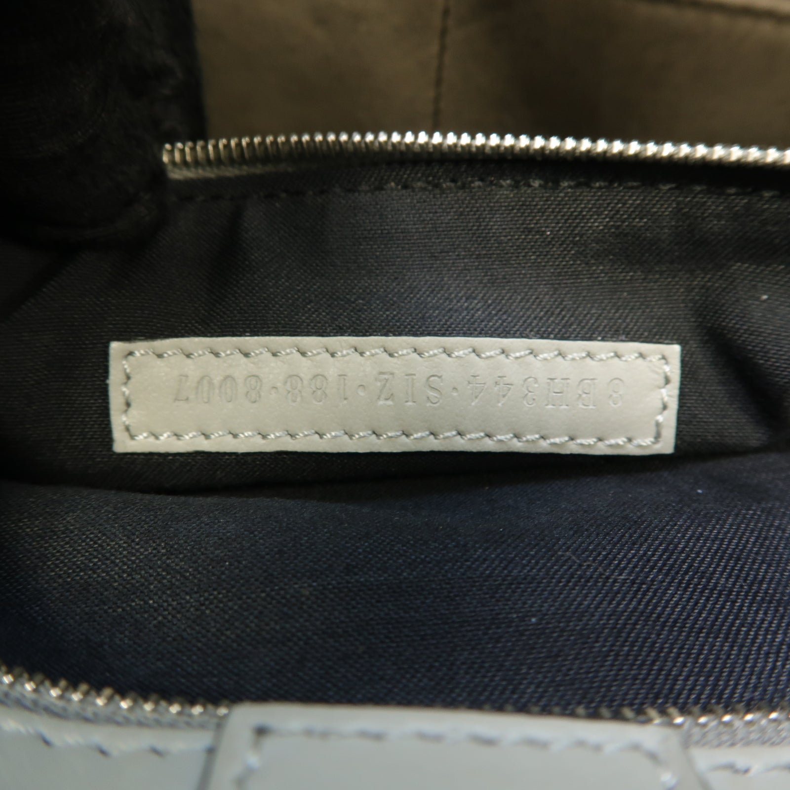 FENDI 牛皮皮革2 Way Bag銀扣手挽肩背兩用袋灰色
