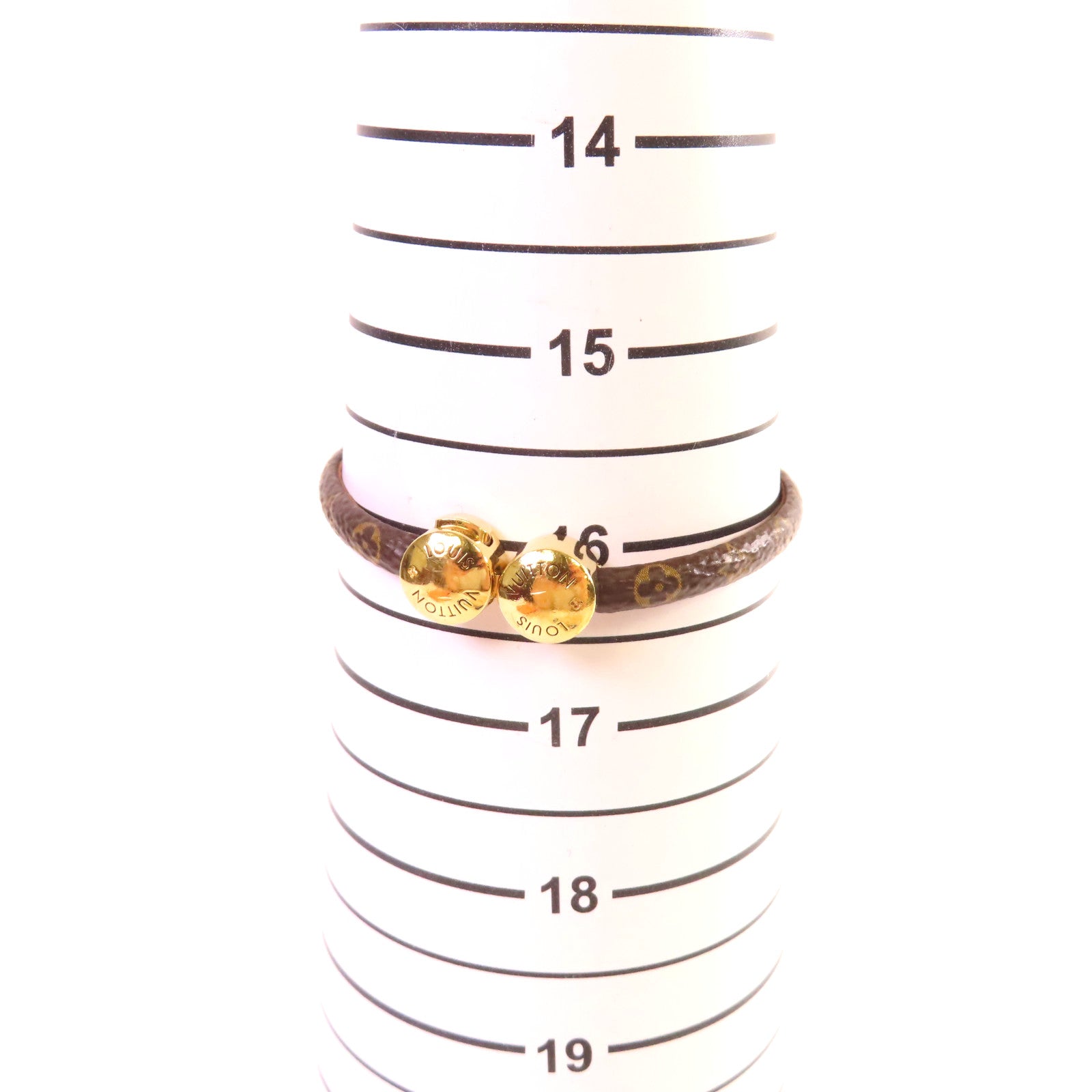 LOUIS VUITTON Monogram Historic Mini Monogram Bracelet金扣手鏈啡色