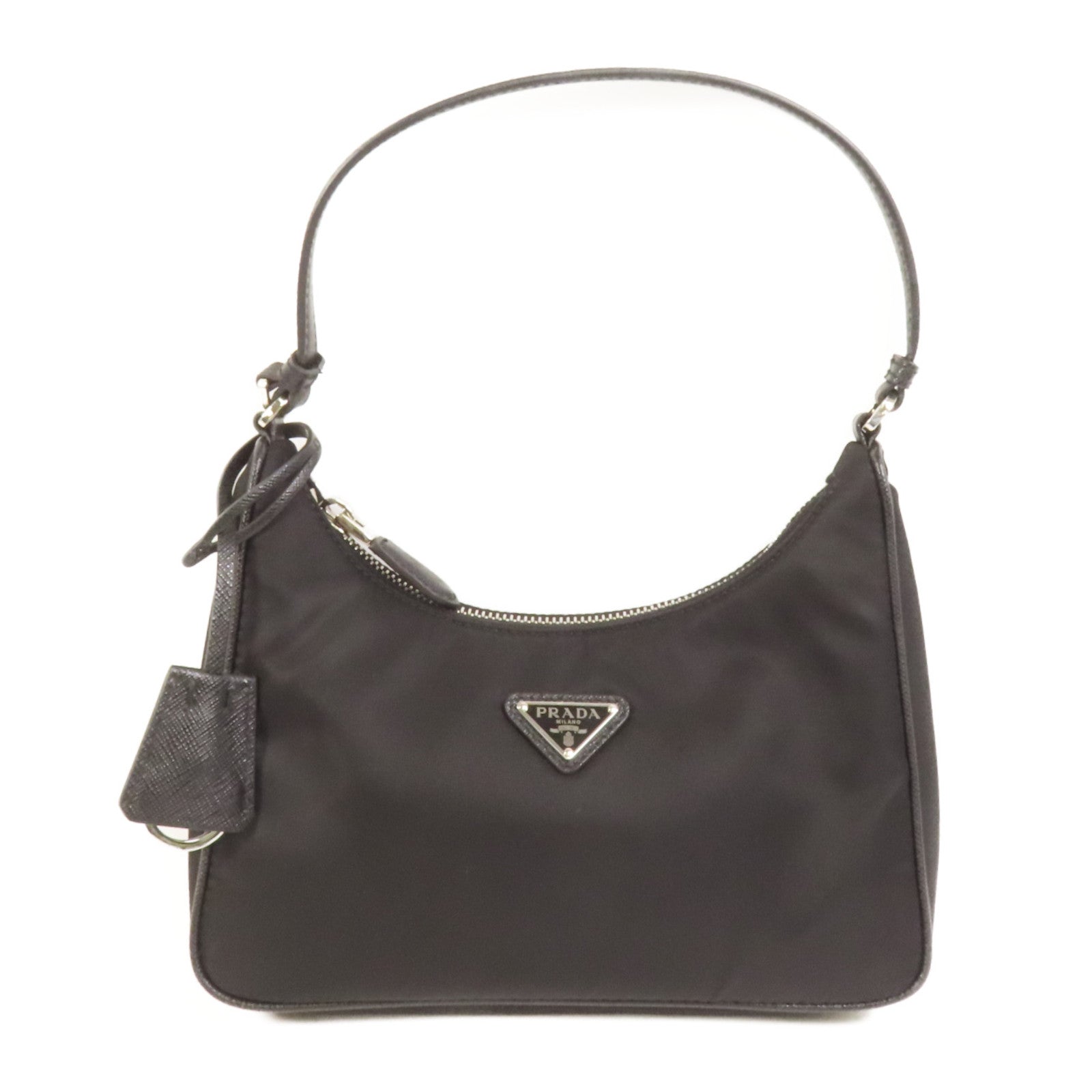 PRADA 尼龍Re-Edition 2005銀扣手挽袋