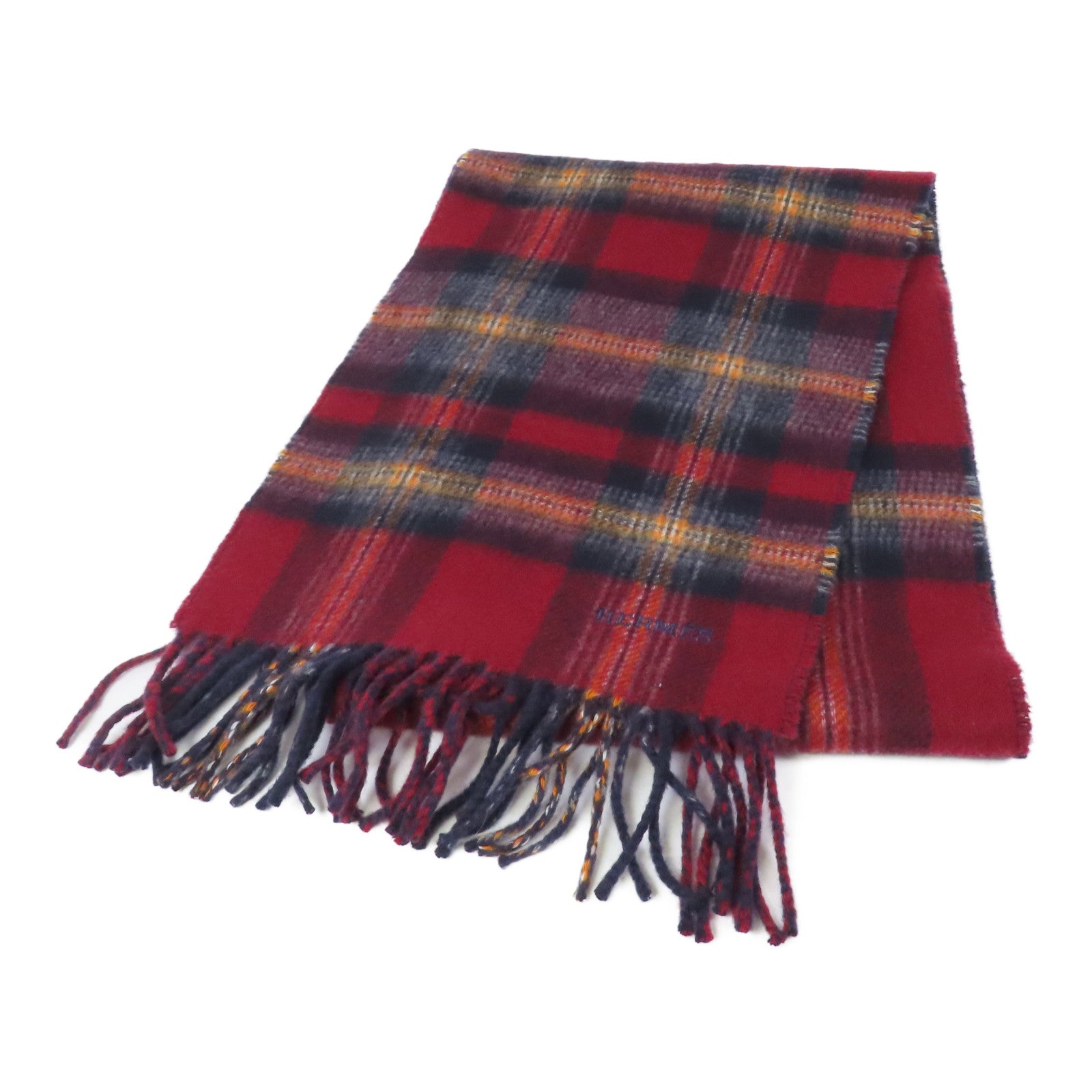 HERMES 羊絨Scarf圍巾紅色
