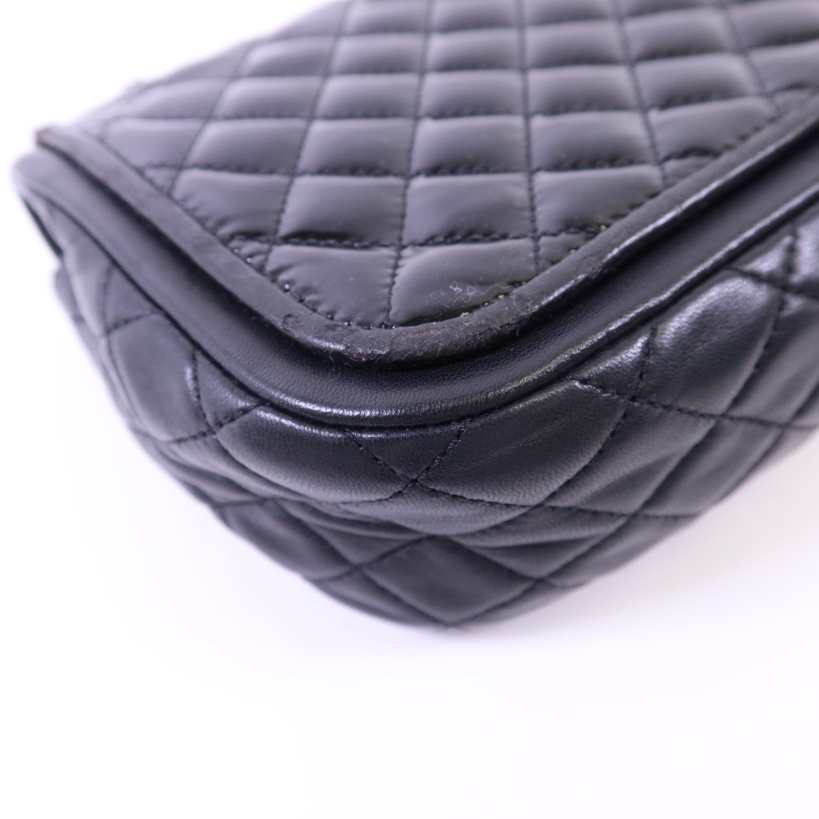 CHANEL 漆皮皮革Chain Shoulder Bag銀扣鏈帶肩背袋