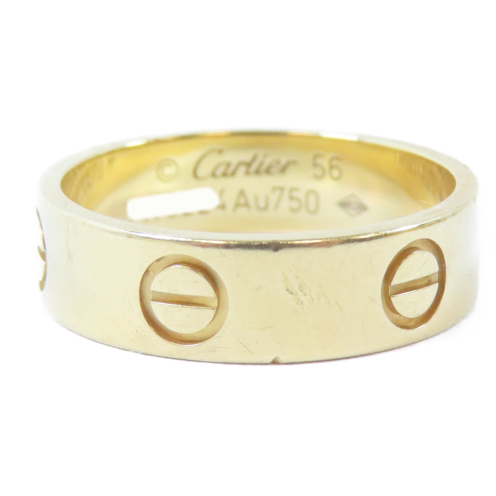 CARTIER 18K黃金Love Ring戒指Cartier#56/US#7.5