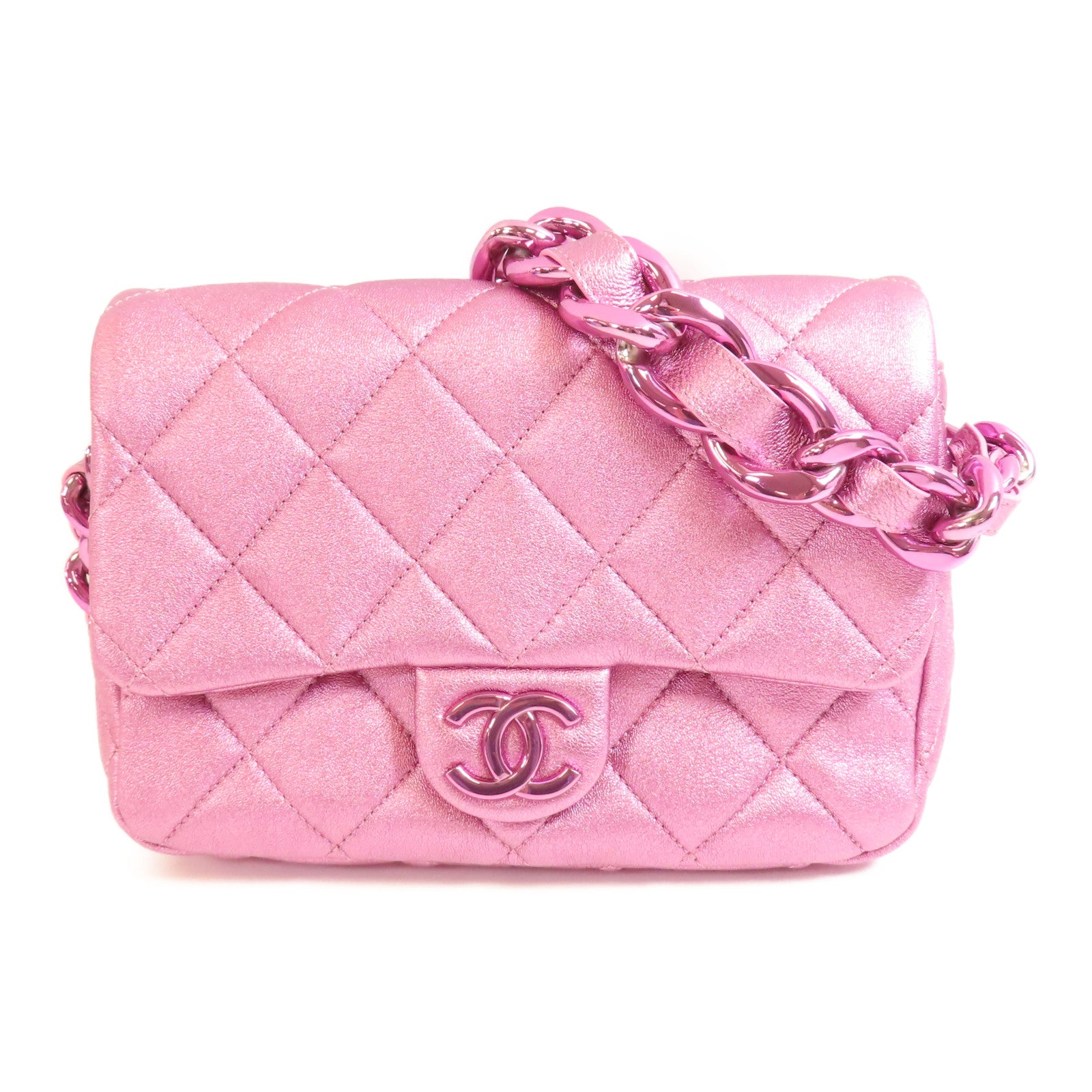 CHANEL 【激減優惠】牛皮皮革Chain Shoulder Bag肩背袋
