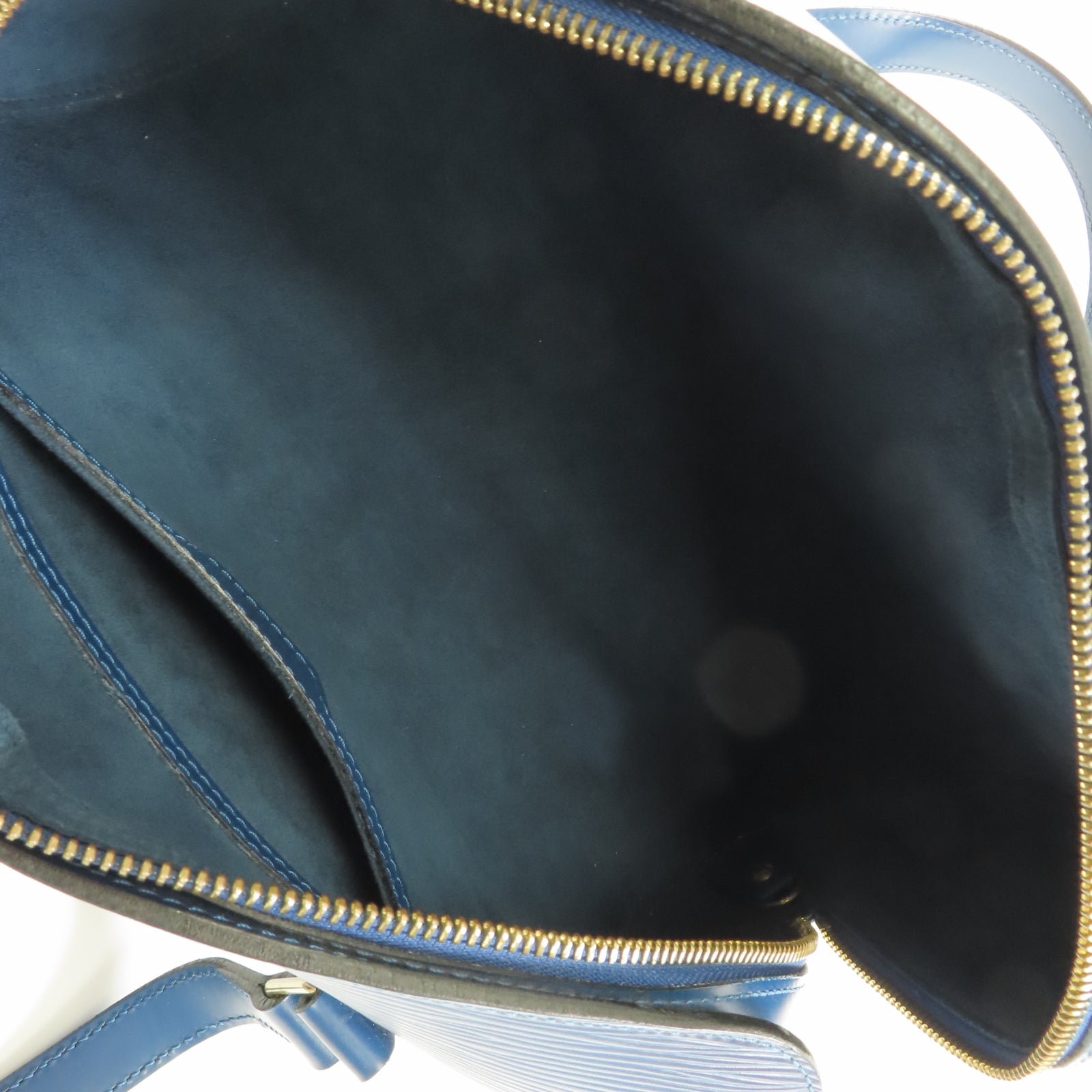 LOUIS VUITTON 【激減優惠】Epi Soufflot金扣手挽袋藍色