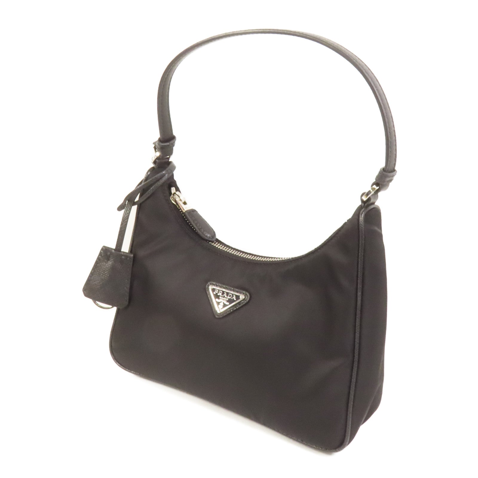 PRADA 尼龍Re-Edition 2005銀扣手挽袋