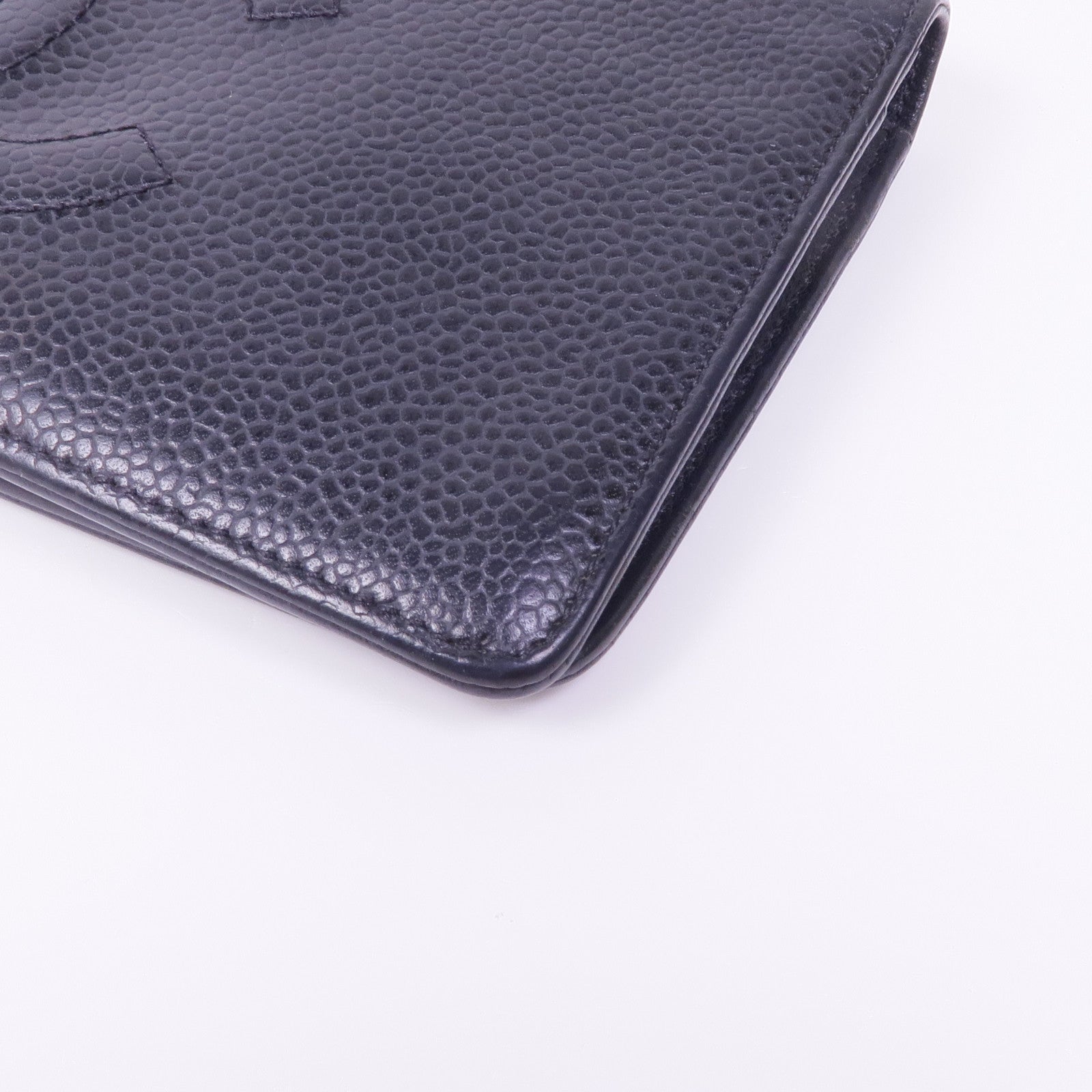 CHANEL 牛皮皮革Long Wallet銀扣長錢包