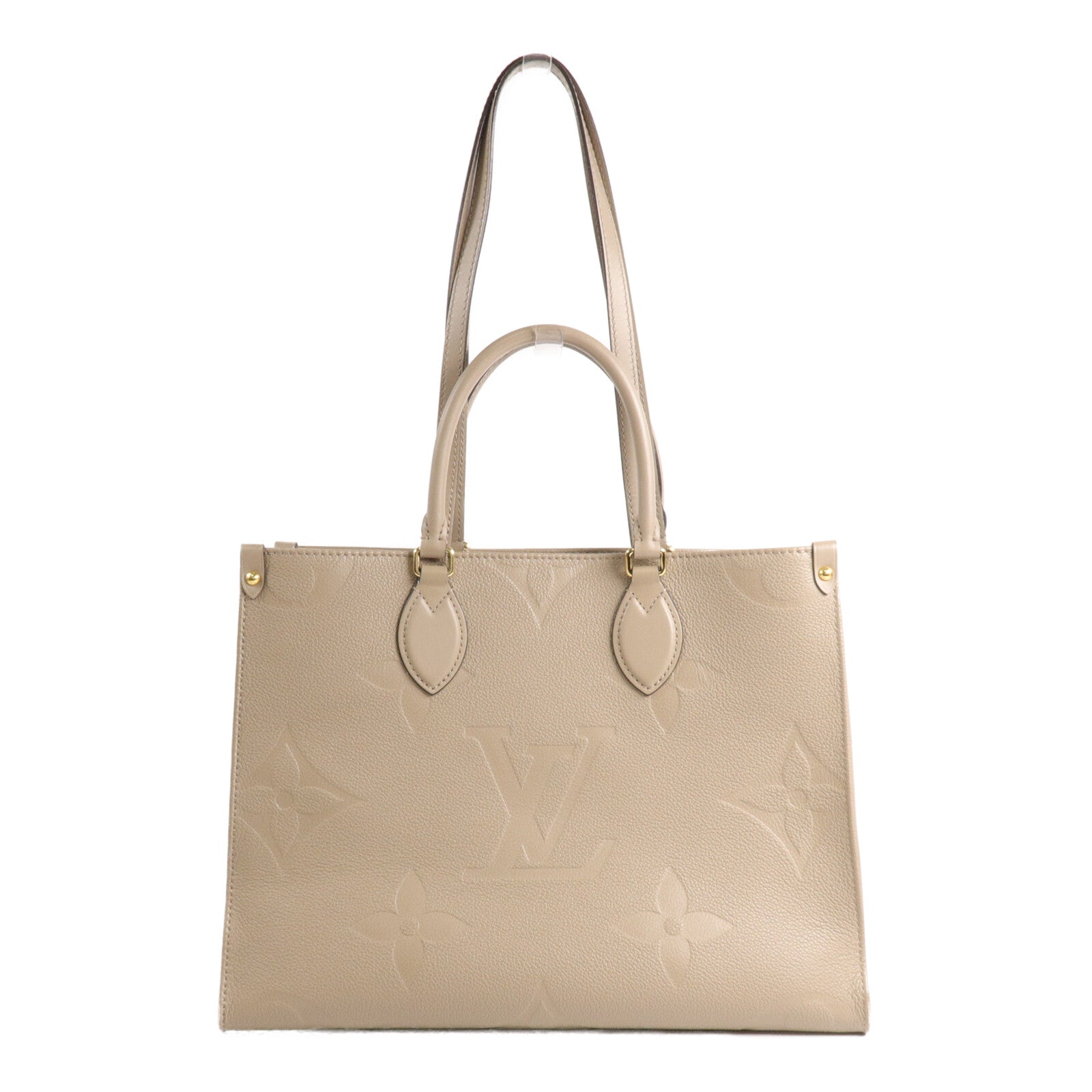 LOUIS VUITTON Monogram Empreinte On The Go MM金扣手挽肩背兩用袋