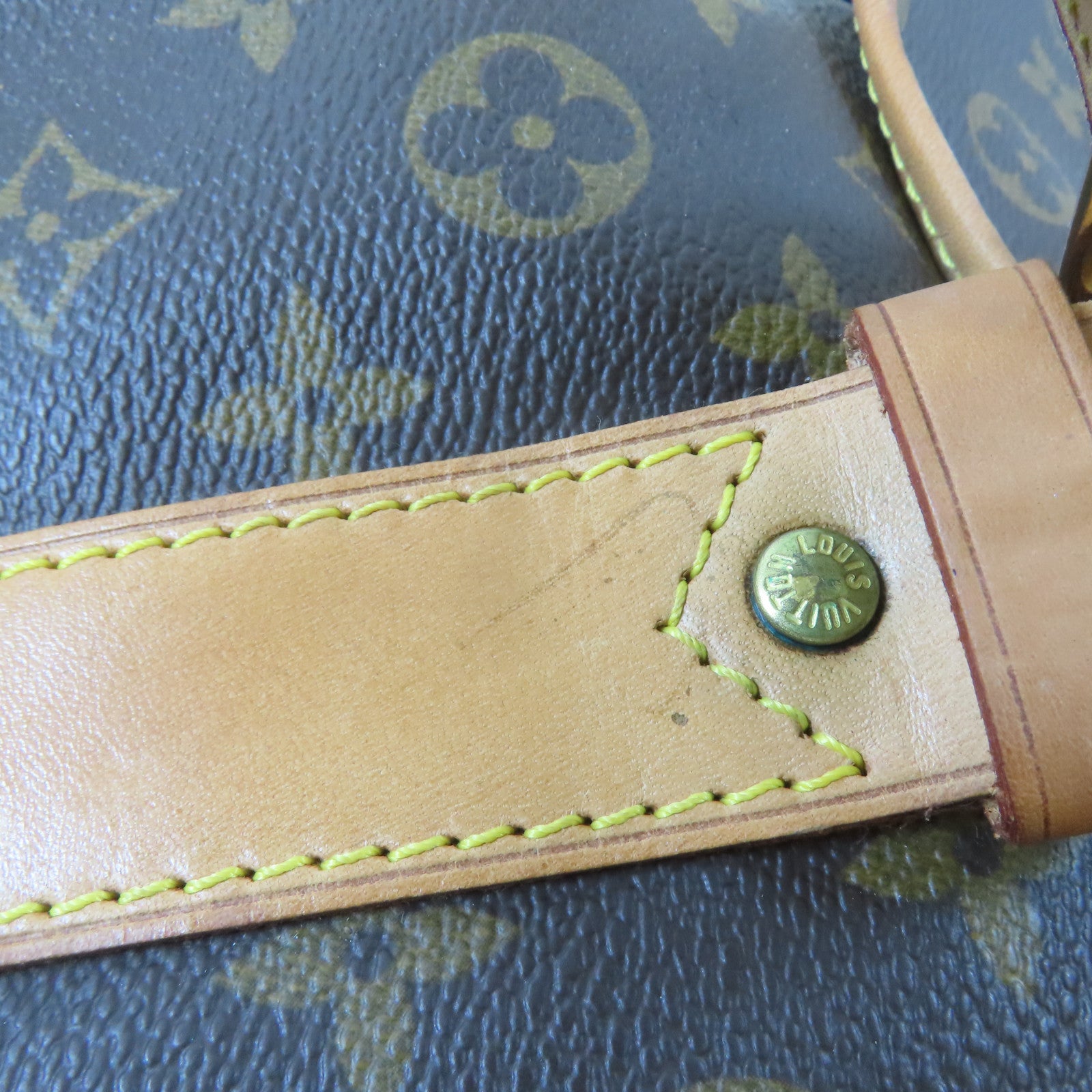 LOUIS VUITTON Monogram Hunting Bag金扣手挽肩背兩用袋啡色