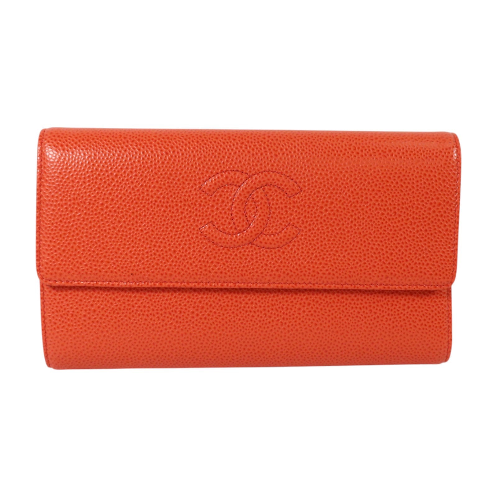 CHANEL 牛皮皮革Timeless CC Flap Long Walle銀扣長錢包