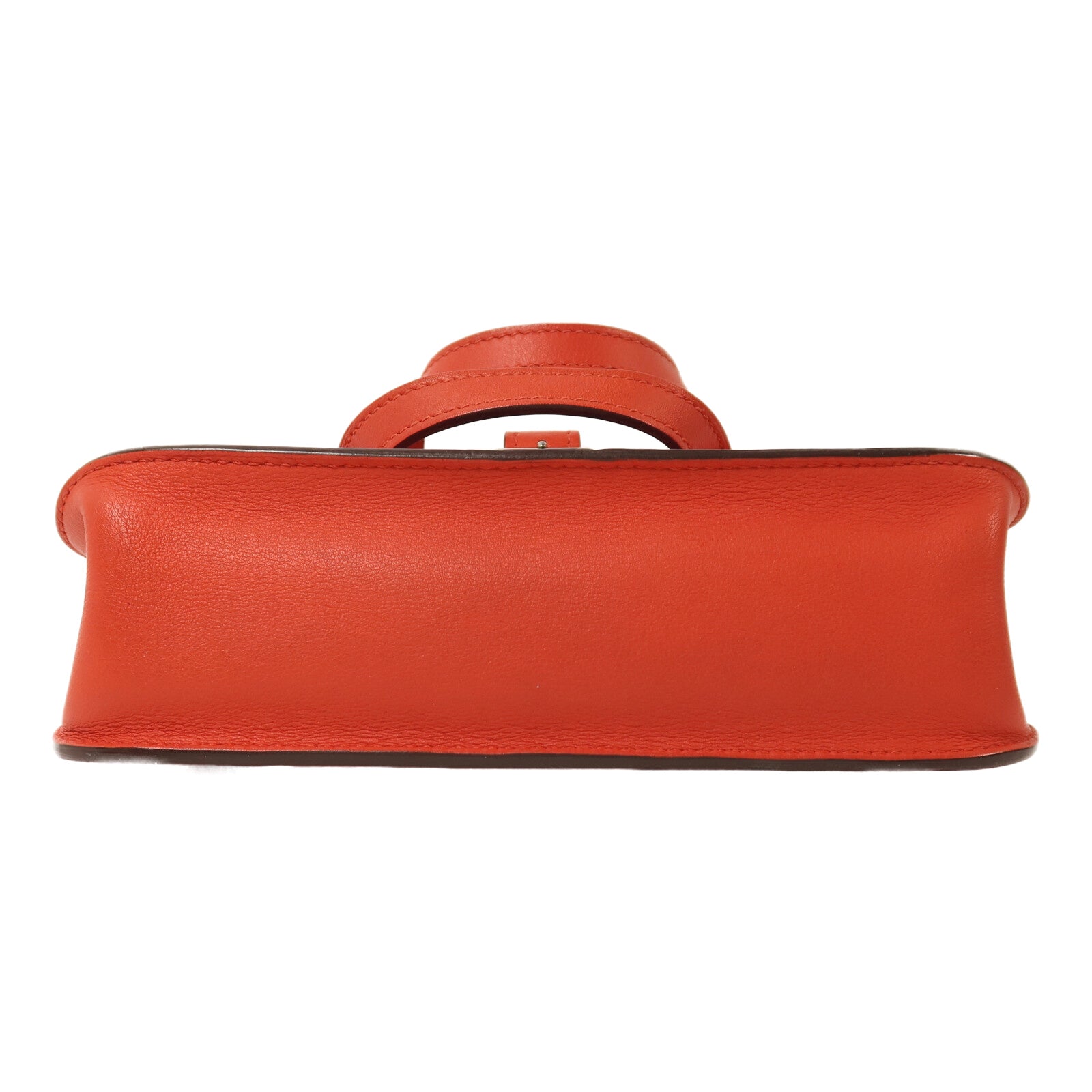 HERMES Swift皮革Mini Halzan銀扣手挽肩背兩用袋Rouge Pivoine