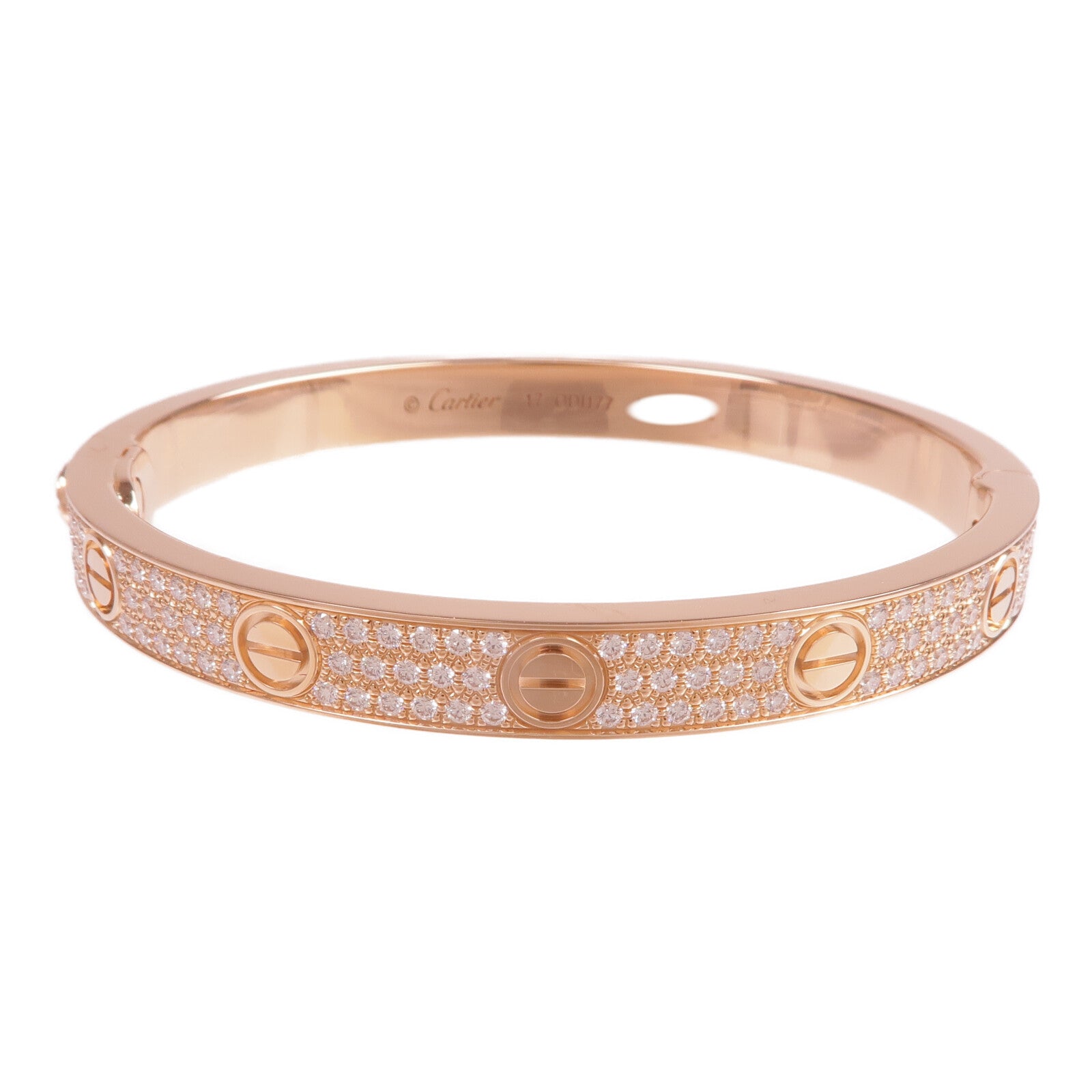 CARTIER 【激減優惠】18K玫瑰金Love Bracelet Classic Model鑽石手鐲Cartier#17