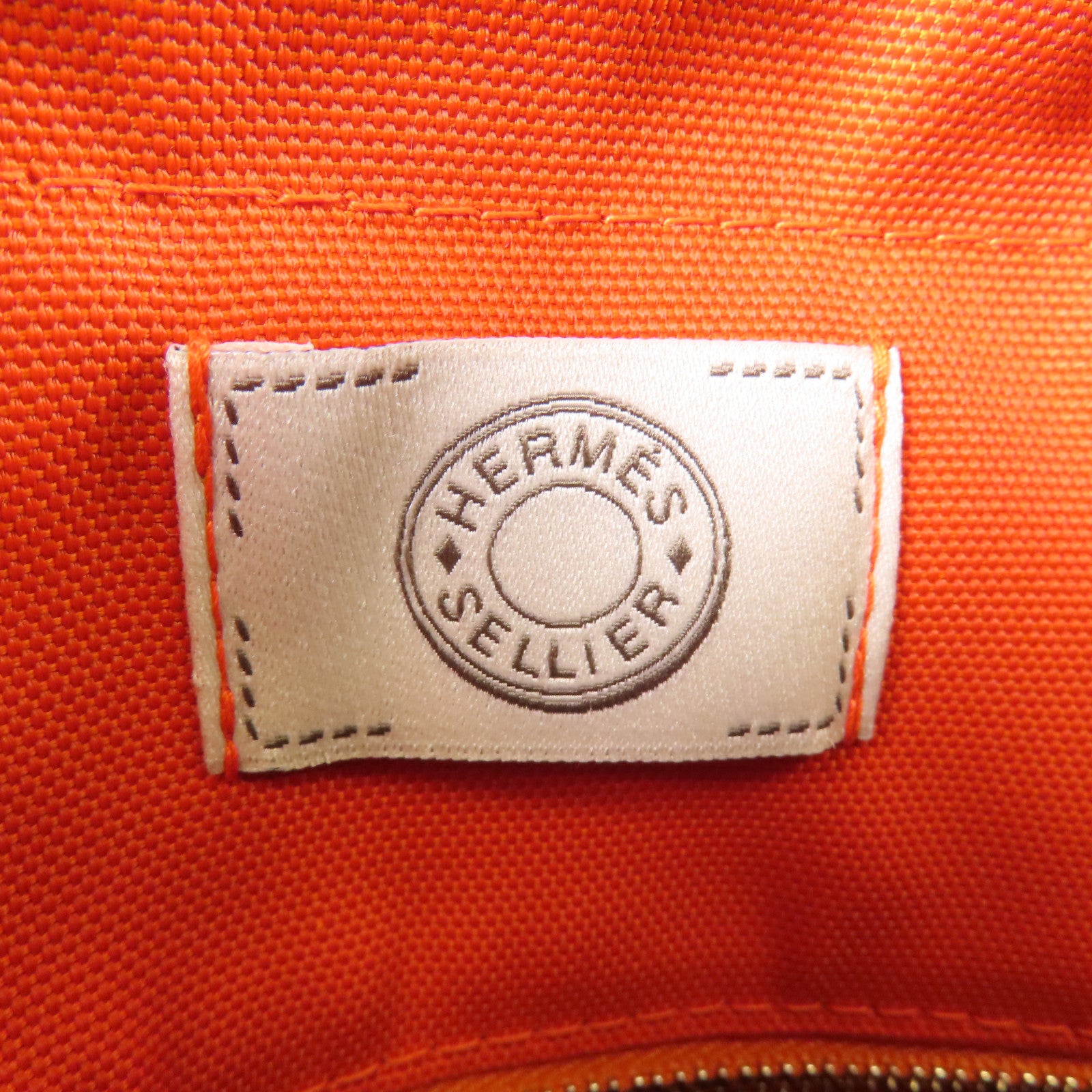 HERMES 帆布The Grooming Bag銀扣手挽肩背兩用袋