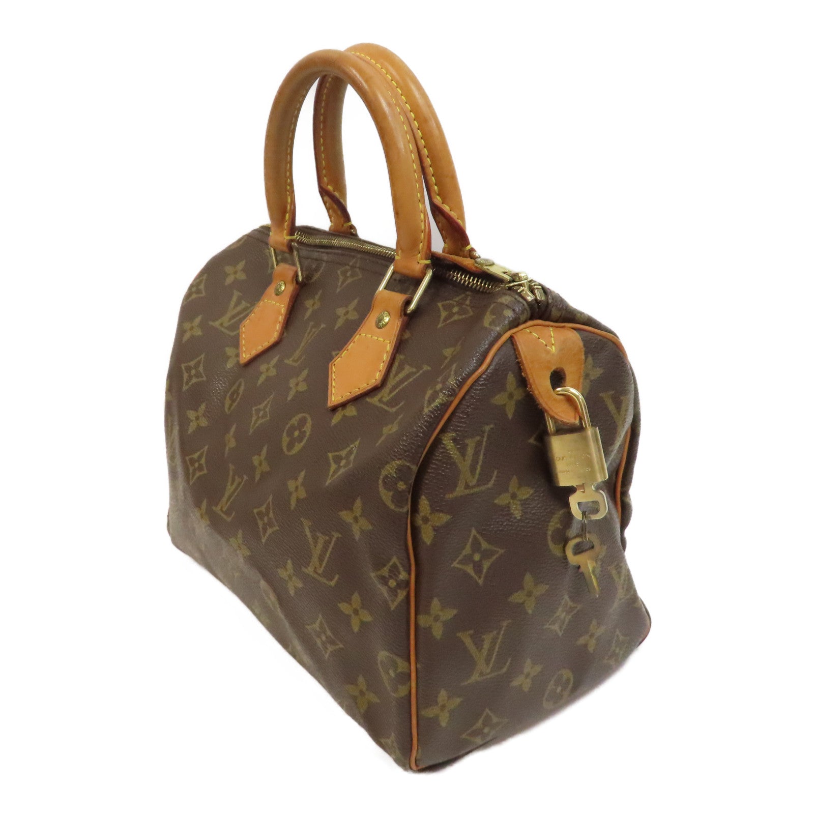 LOUIS VUITTON 【激減優惠】Monogram Speedy 25金扣手挽袋啡色