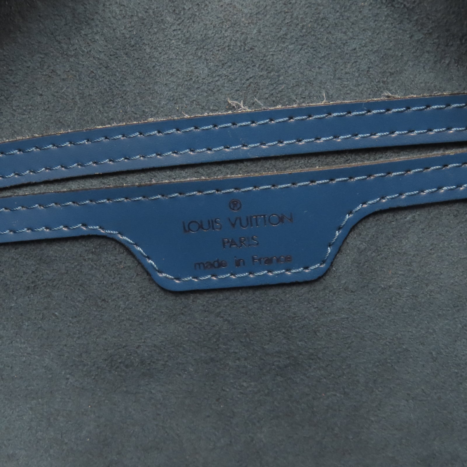 LOUIS VUITTON 【激減優惠】Epi Soufflot金扣手挽袋藍色