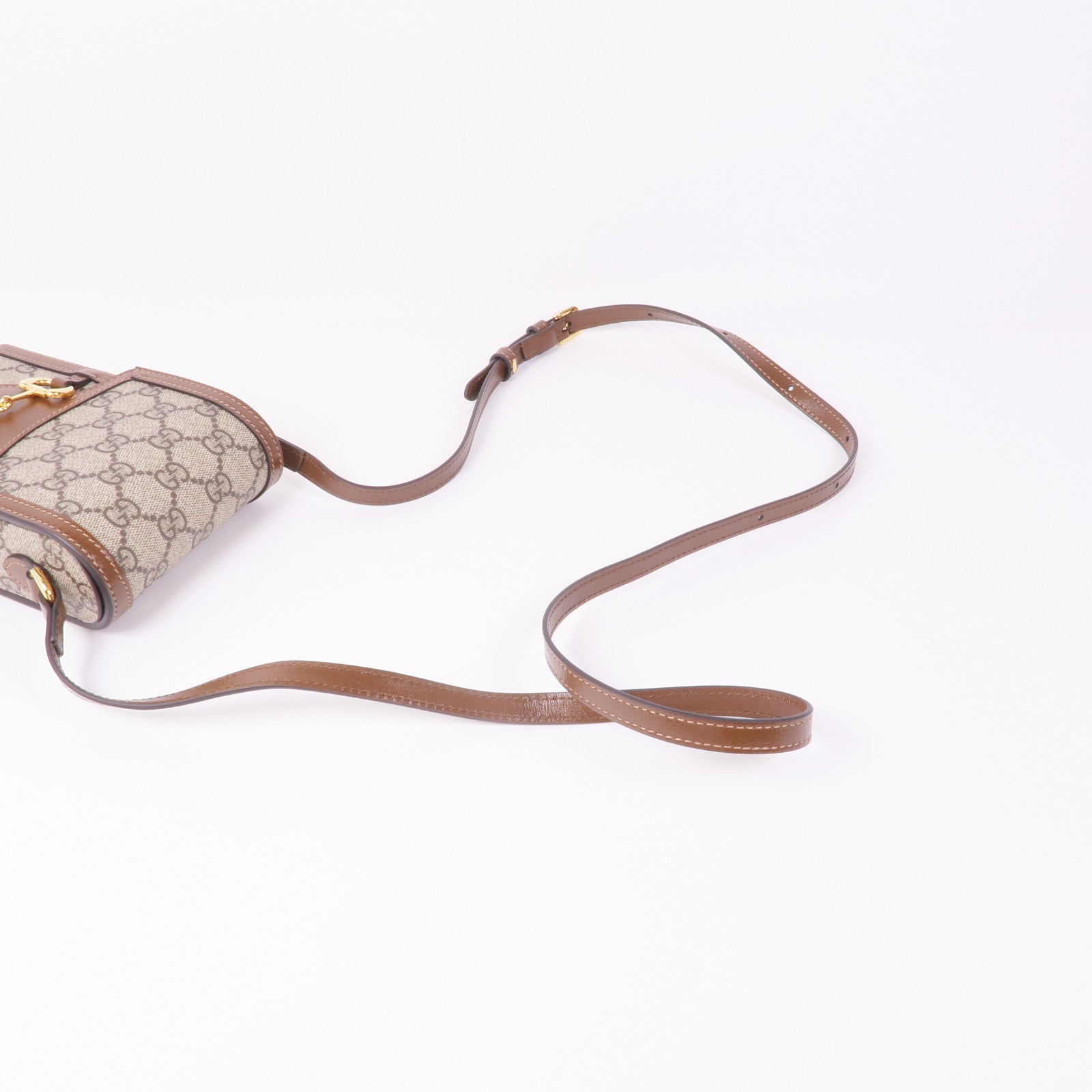 GUCCI 塗層帆布Horsebit 1955 Mini Bag金扣肩背袋