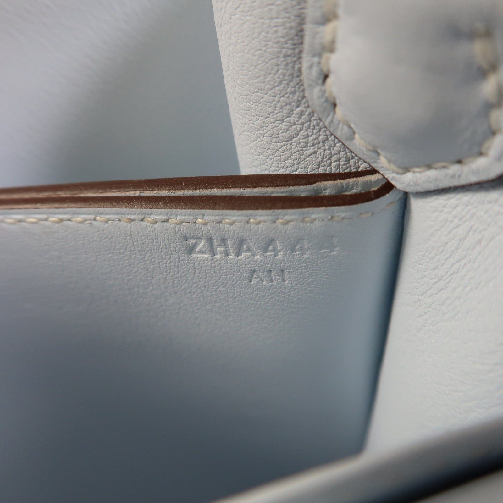 HERMES Swift皮革Roulis Mini銀扣肩背袋Bleu Brume