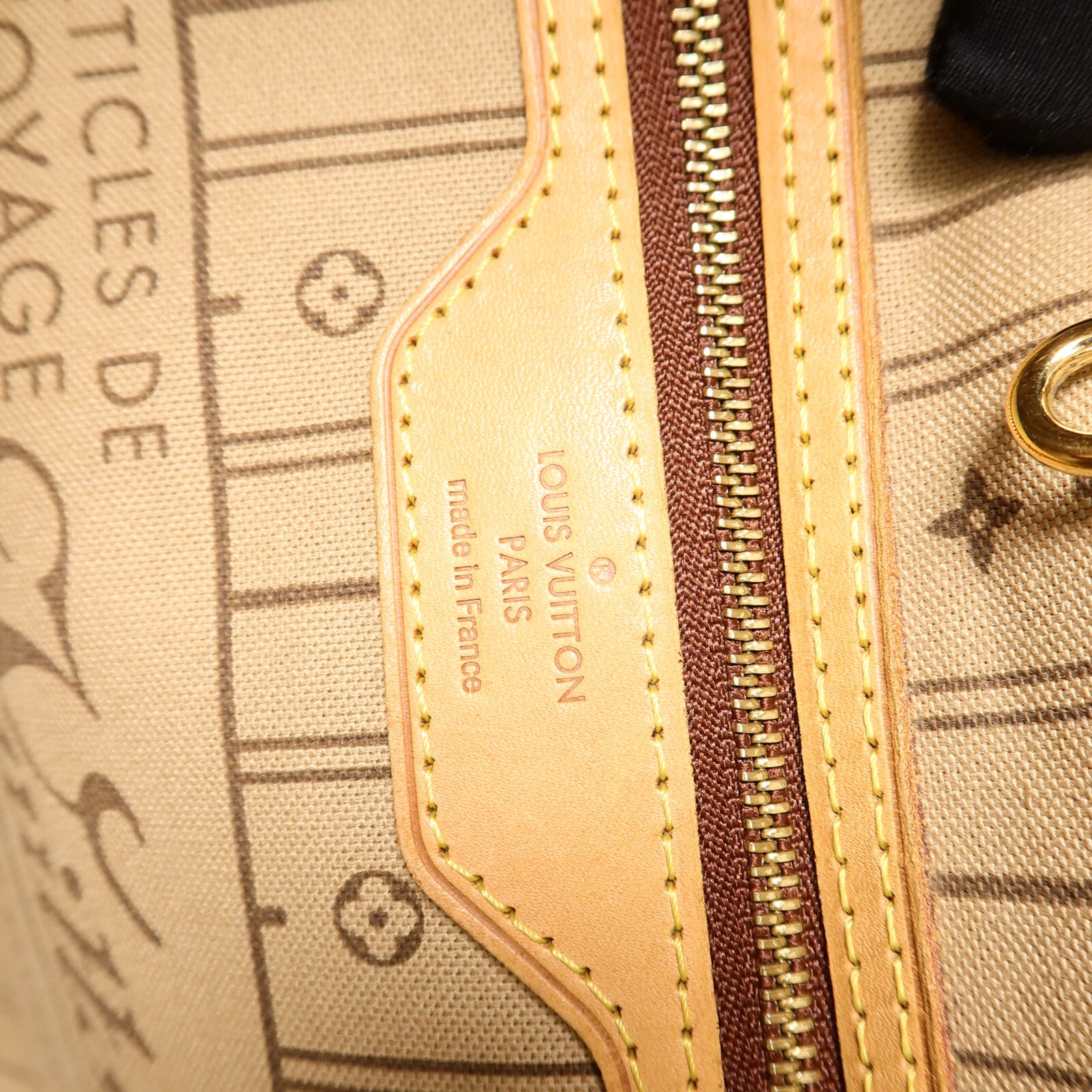 LOUIS VUITTON Monogram Neverfull MM金扣手挽袋