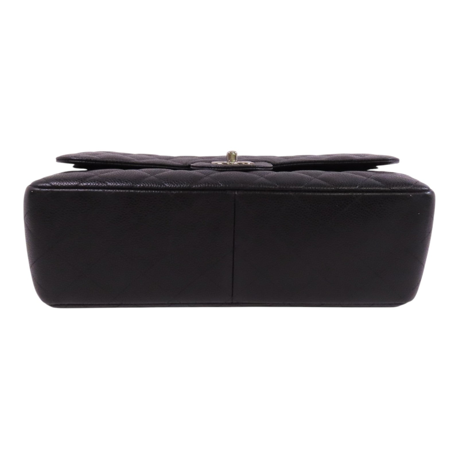 CHANEL 牛皮皮革Large Classic 30銀扣鏈帶肩背袋