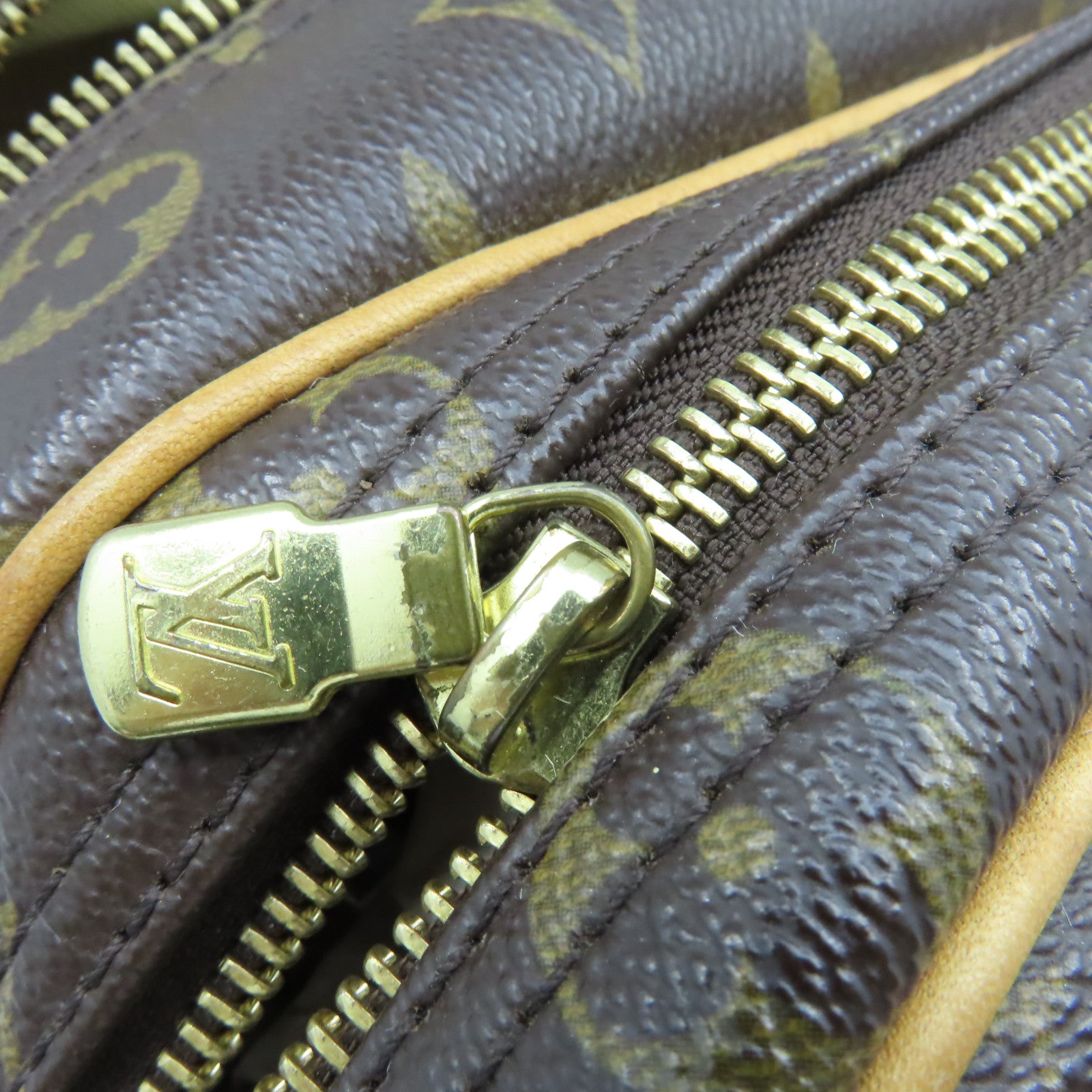 LOUIS VUITTON Monogram Reporter PM Shoulder Bag肩背袋啡色