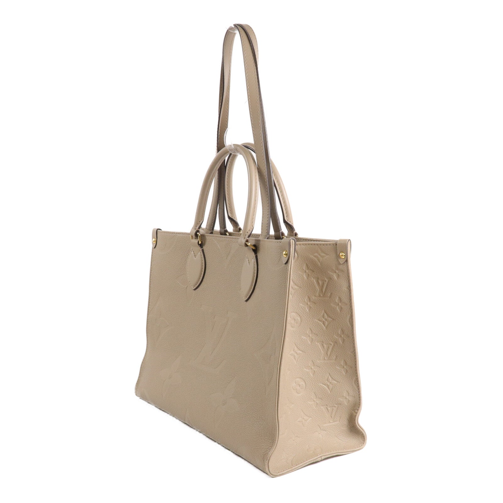 LOUIS VUITTON Monogram Empreinte On The Go MM金扣手挽肩背兩用袋