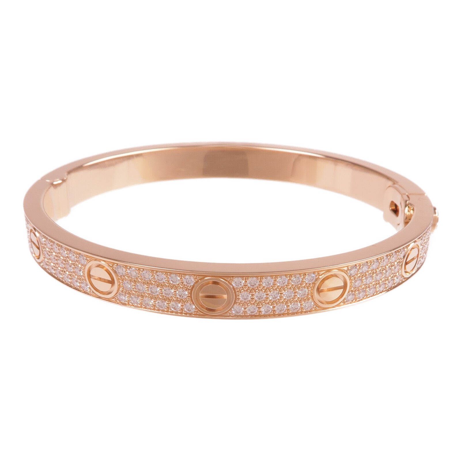 CARTIER 【激減優惠】18K玫瑰金Love Bracelet Classic Model鑽石手鐲Cartier#17