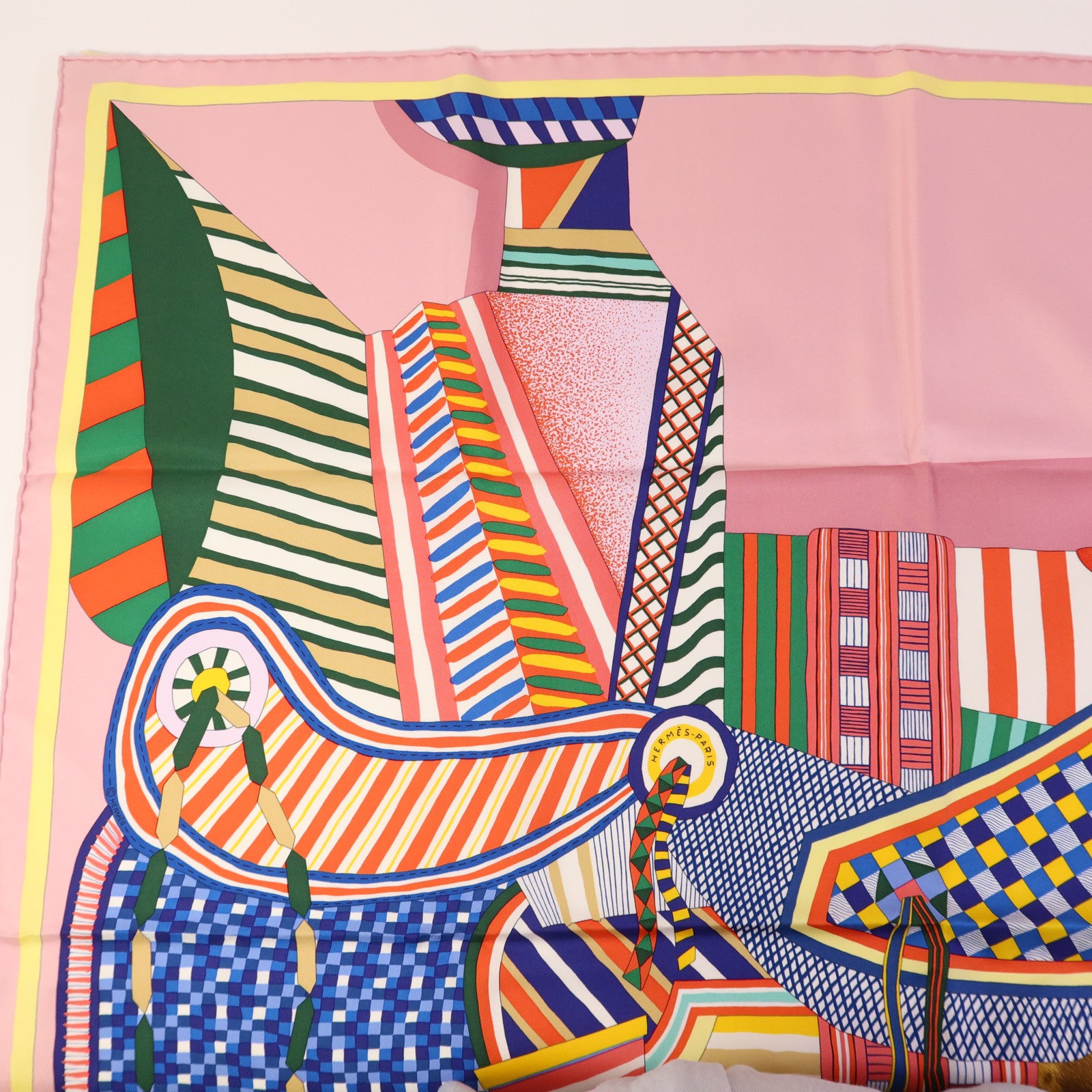 HERMES 絲質Scarf 90X90絲巾Multicolor