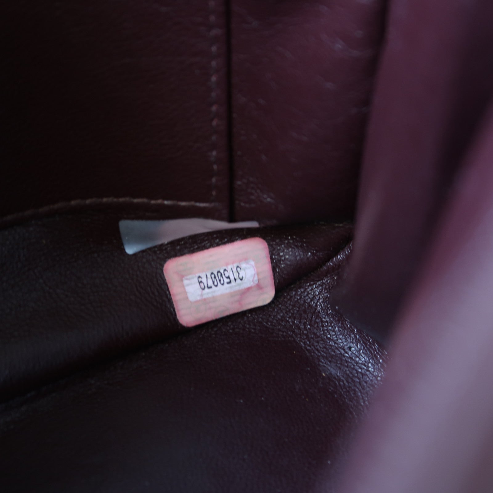 CHANEL 羊皮皮革Vintage Shoulder Bag金扣鏈帶肩背袋啡紅色