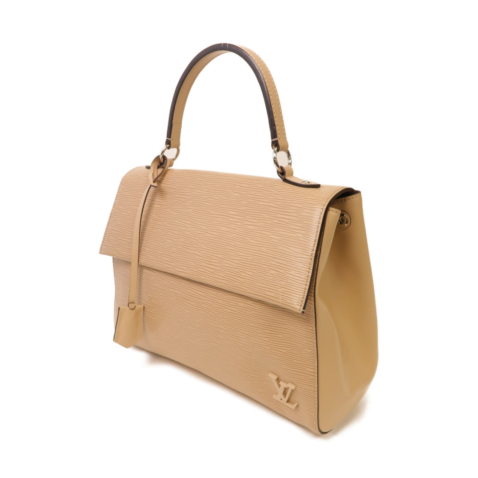 LOUIS VUITTON Epi Cluny MM銀扣手挽肩背兩用袋粉紅色