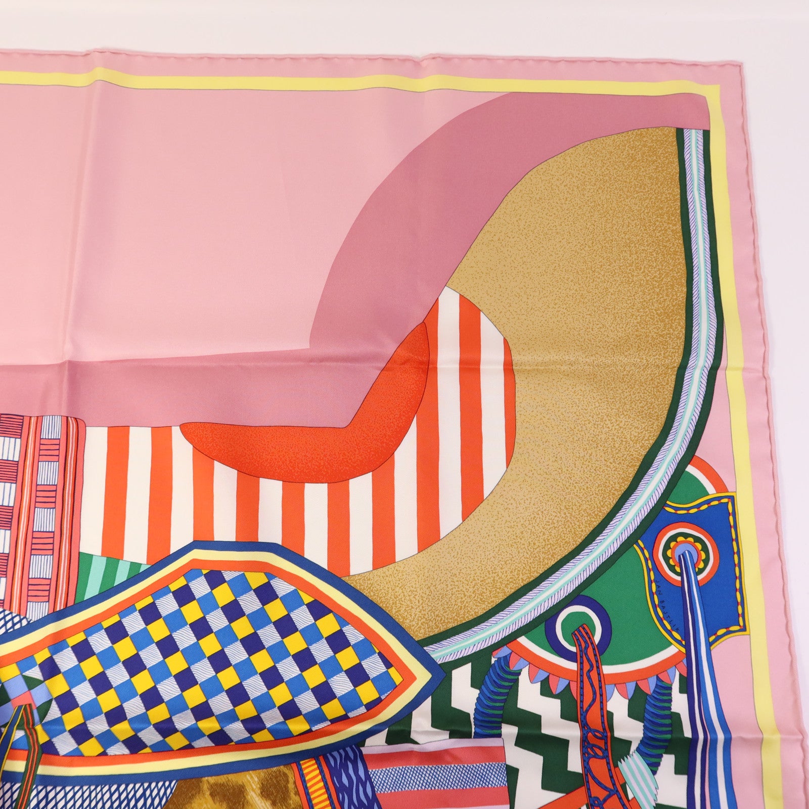 HERMES 絲質Scarf 90X90絲巾Multicolor