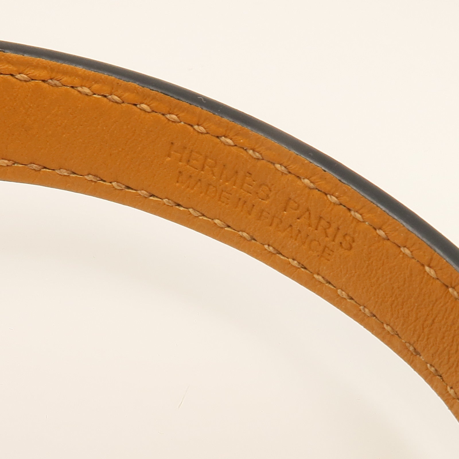 HERMES 【激減優惠】Swift皮革Rivale Double Tour Bracelet金扣手鏈Navy