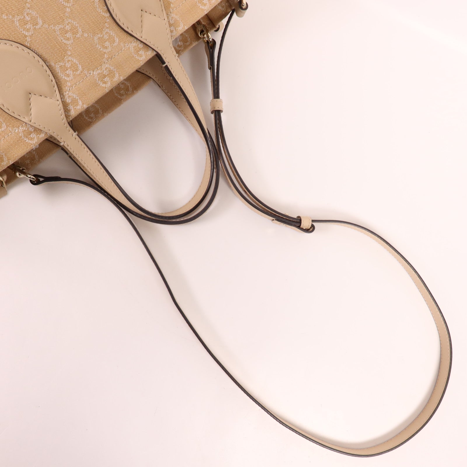 GUCCI 帆布2 Way Shoulder金扣手挽肩背兩用袋