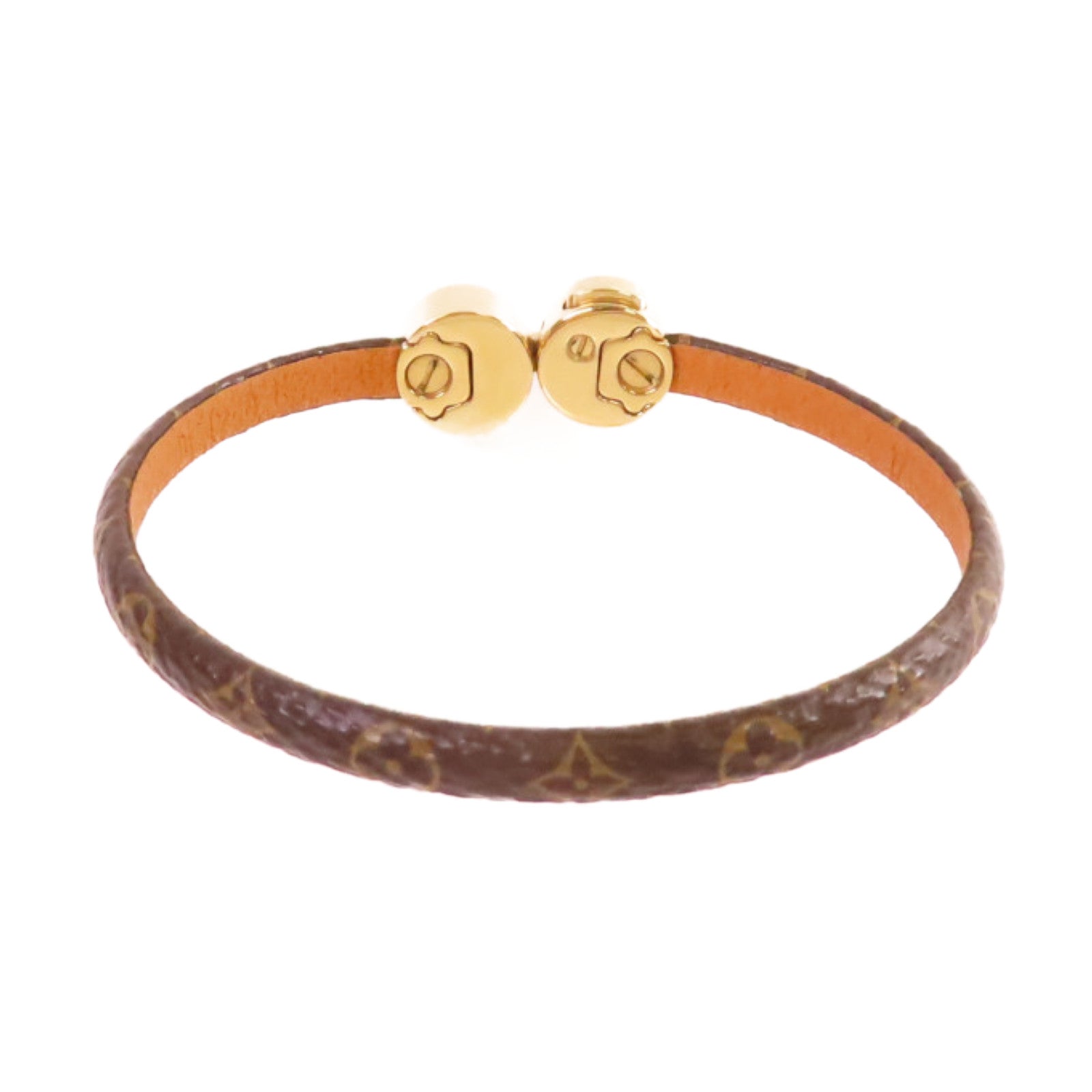 LOUIS VUITTON Monogram Historic Mini Monogram Bracelet金扣手鏈啡色