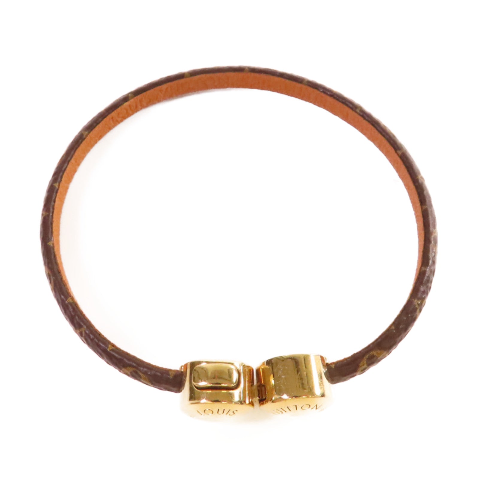 LOUIS VUITTON Monogram Historic Mini Monogram Bracelet金扣手鏈啡色