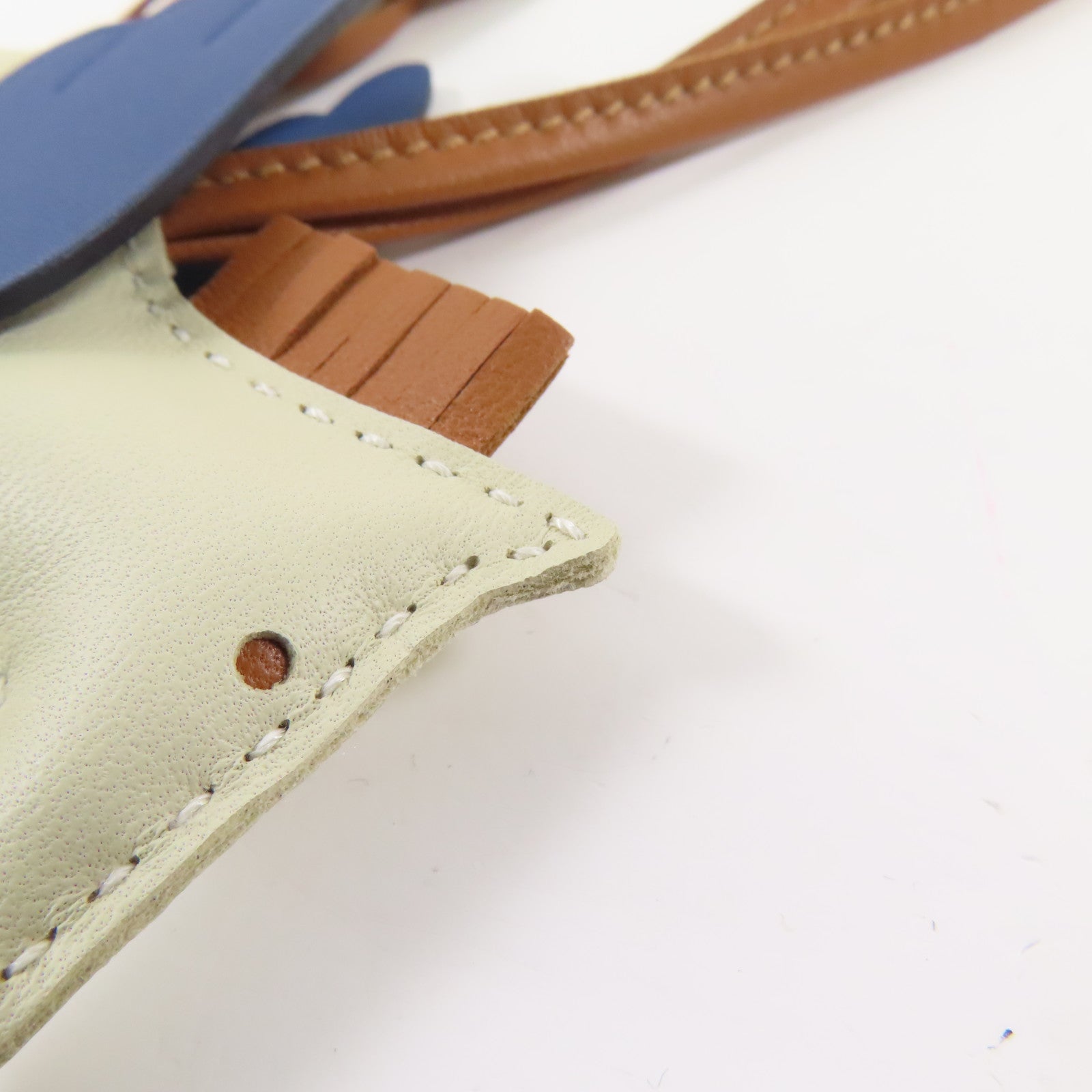 HERMES 牛皮皮革Rodeo Pegase PM掛飾10 Craie